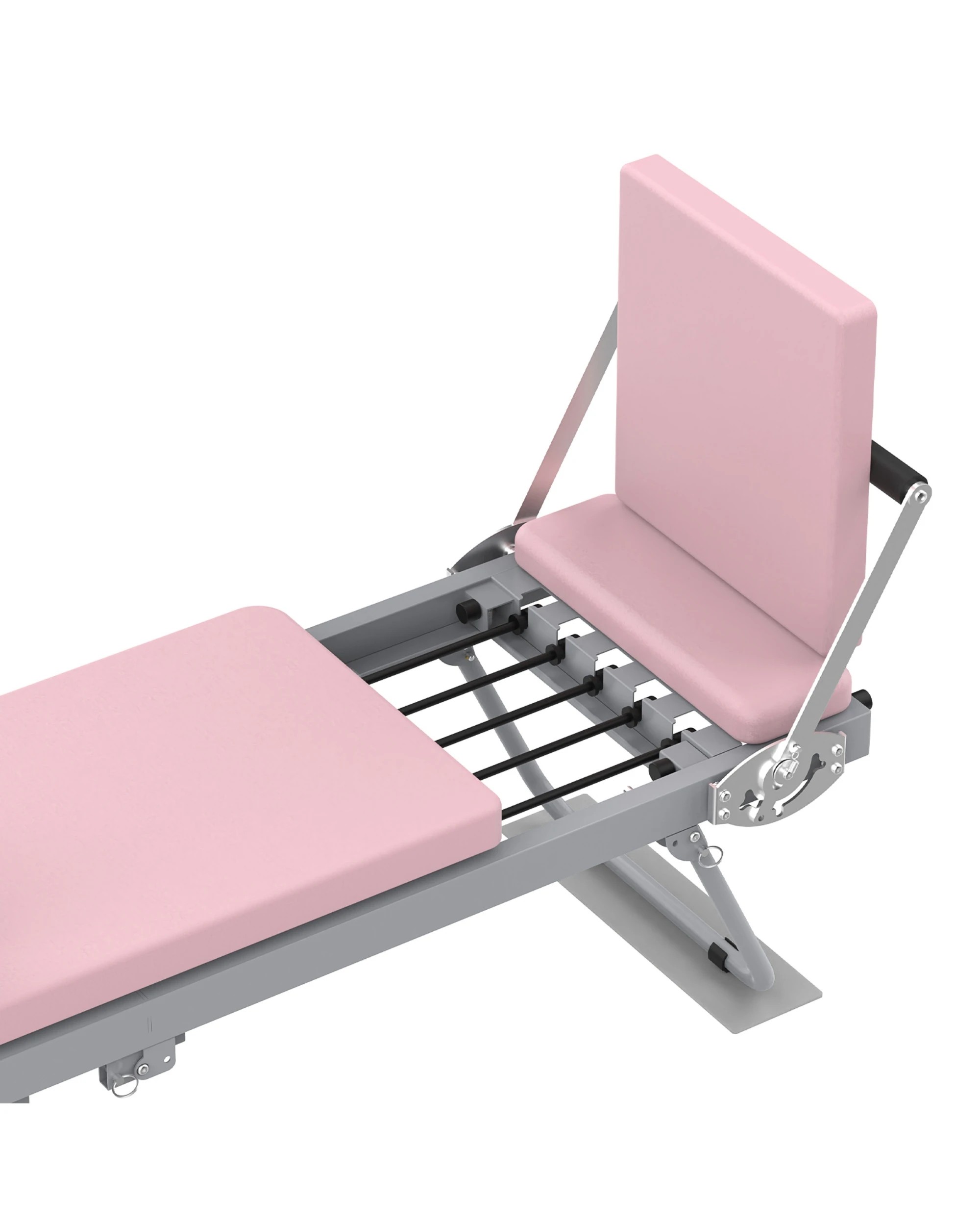 2 Advwin Foldable Pilates Exercise Machine with Jump Board & Reformer Box for Home, 120kg Capacity Pink, 2 of 7
