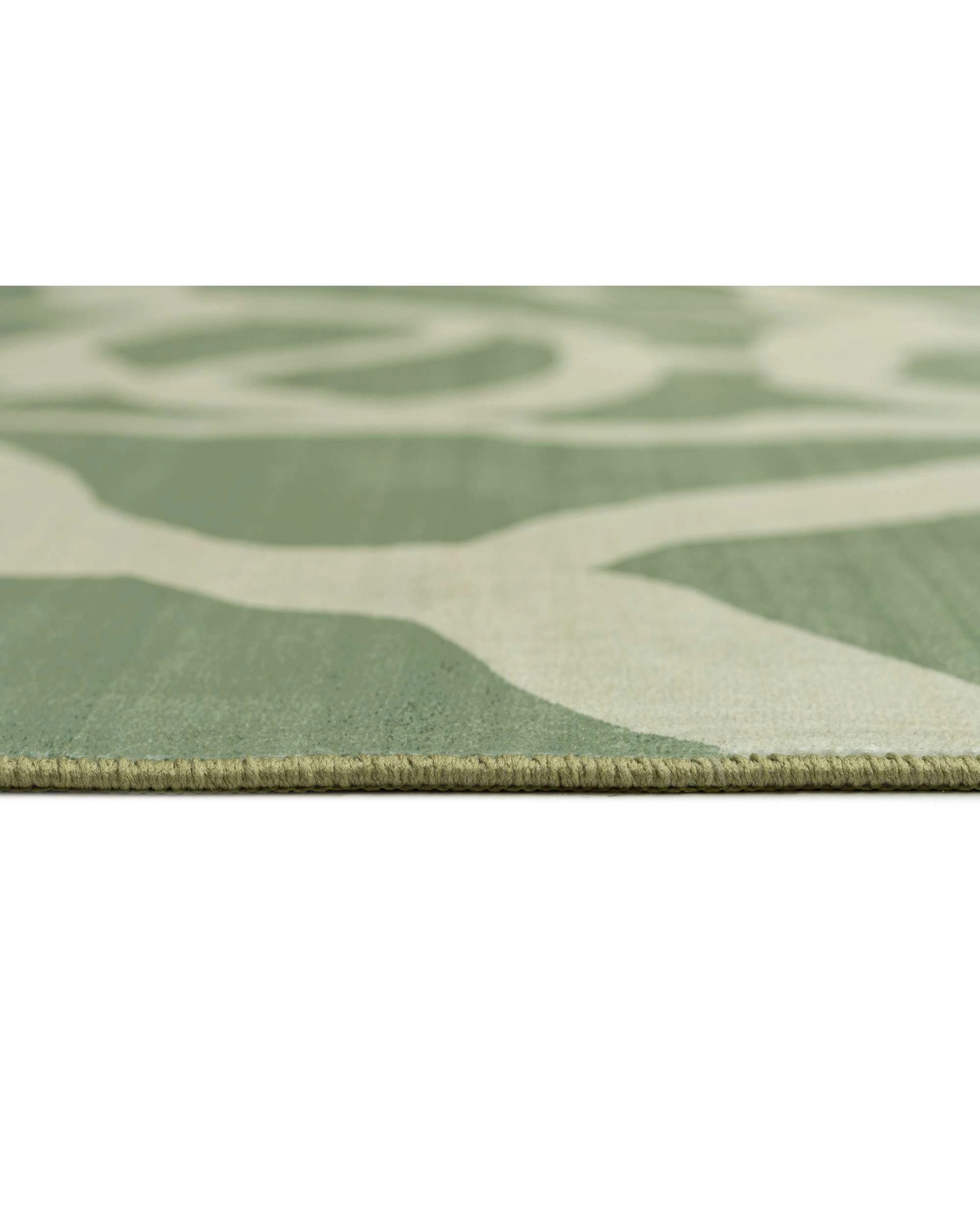 8 Loopsie Farringdon Printed Washable Rug-290cm x 190cm - Green, 8 of 8
