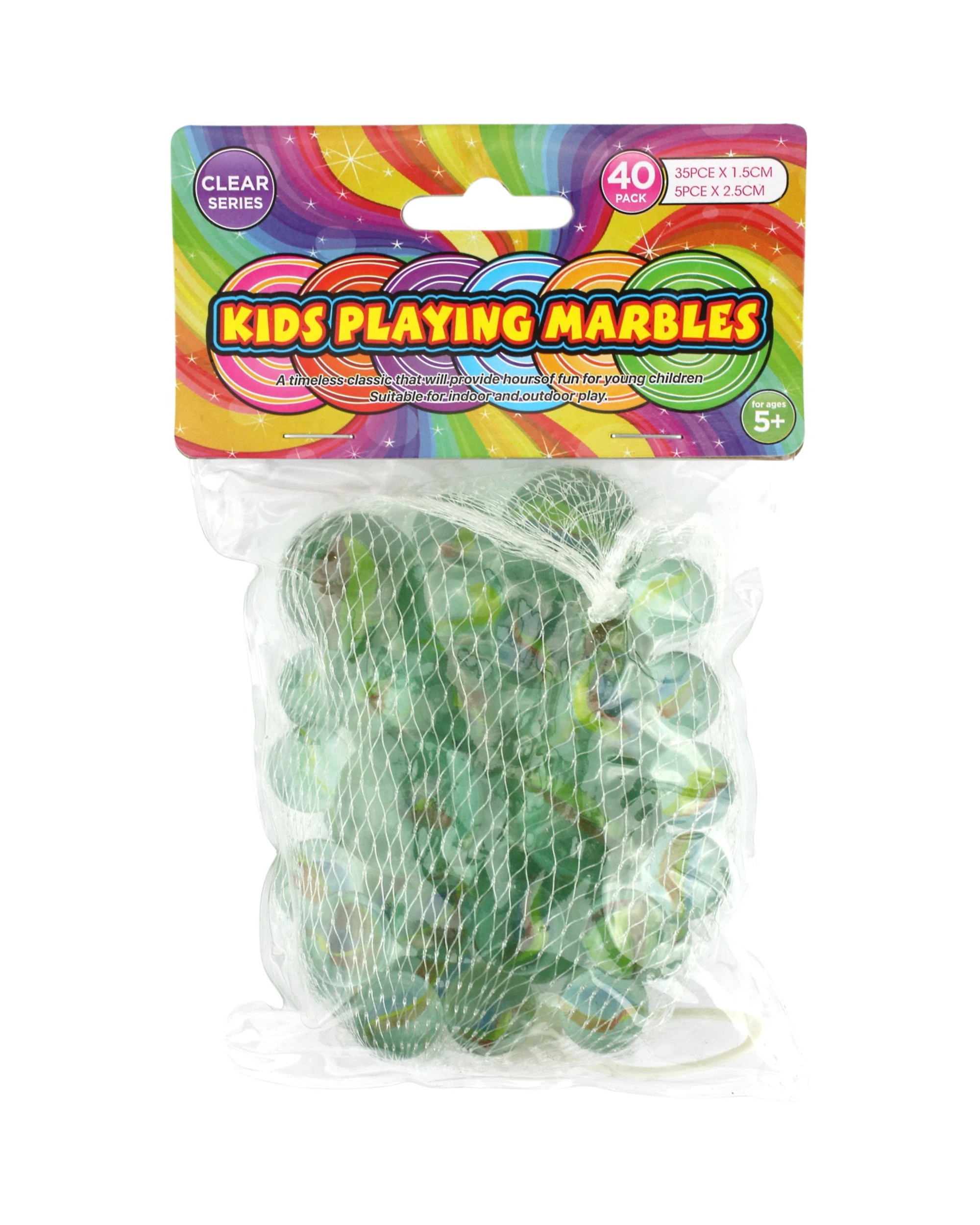 1 Durmaz Glass Marbles Pack of 40 - Clear, 1 of 1