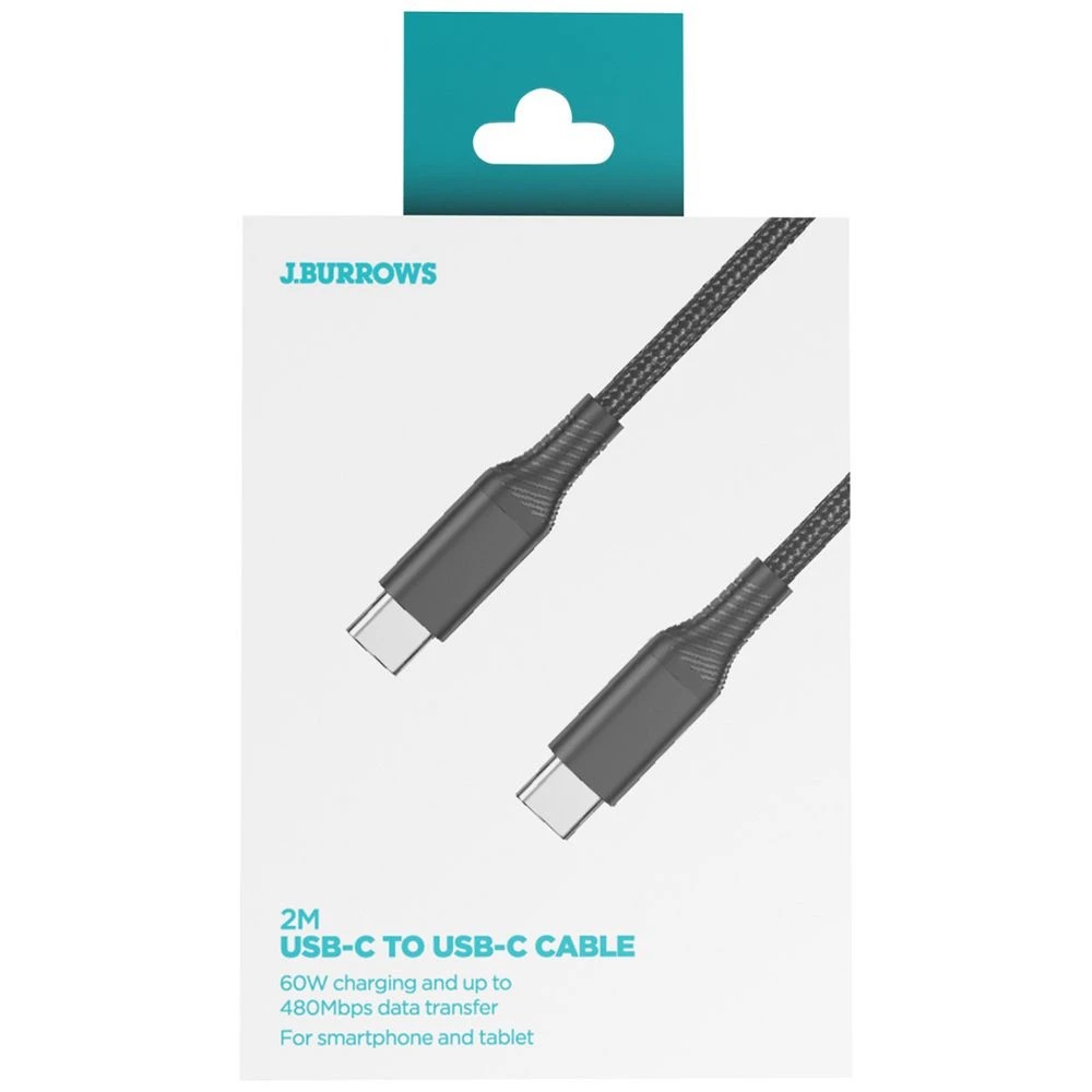 4 J.Burrows USB C to USB C Cable 60W 3A 2m, 4 of 5