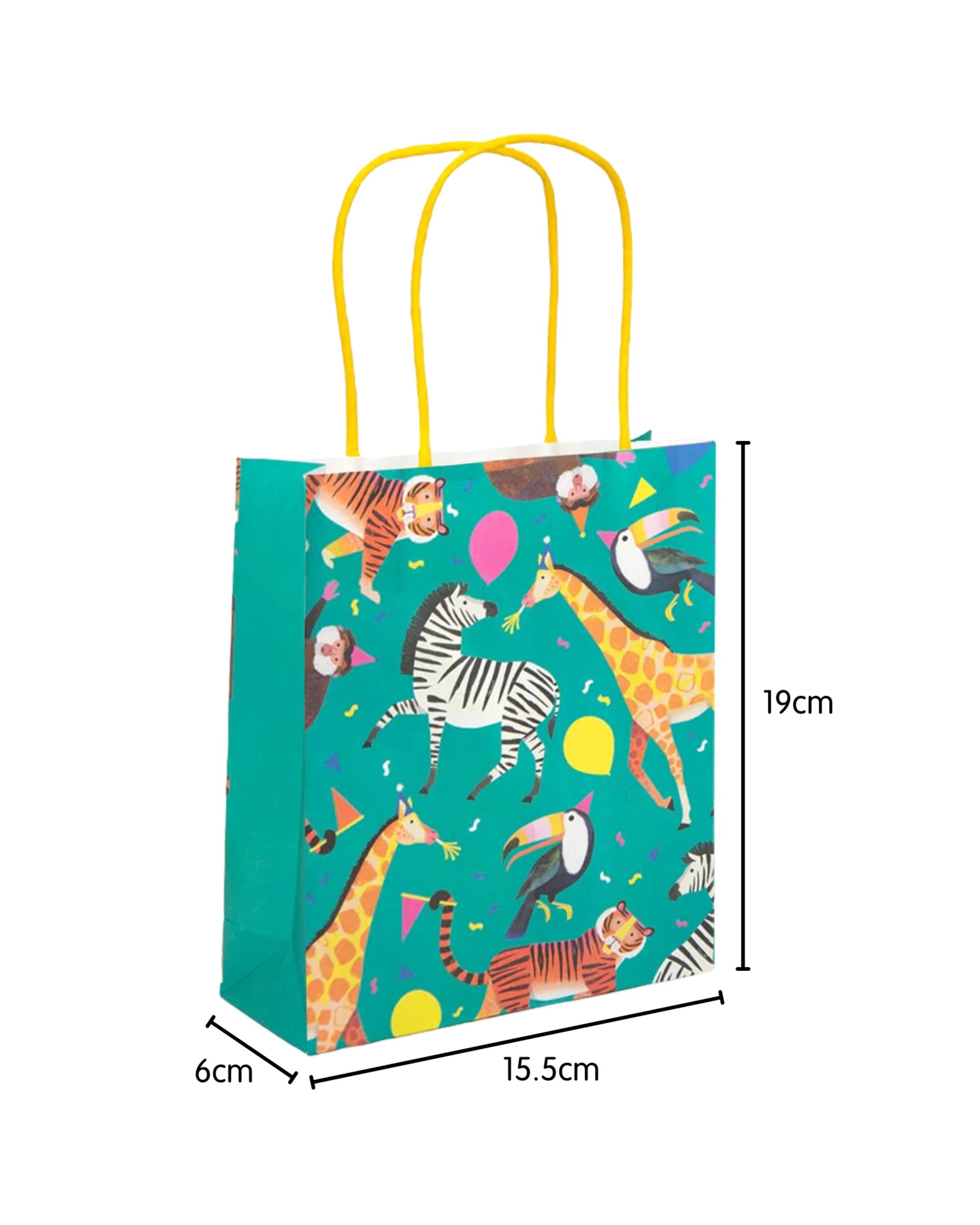 3 Talking Tables Party Animals Paper Gift Bags Pack of 8, 3 of 5