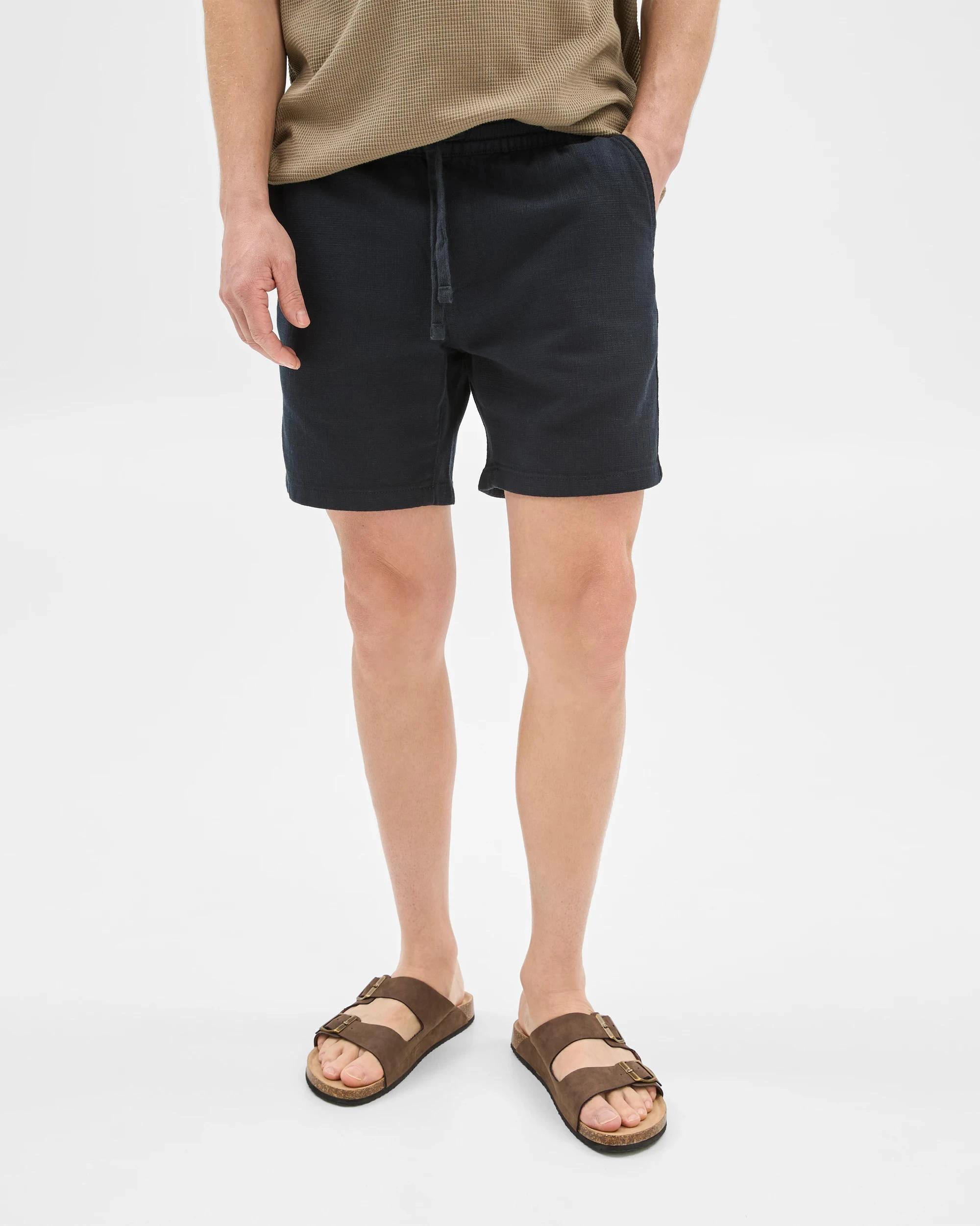 1 Target Australian Cotton Textured Shorts BLACK, 1 of 6