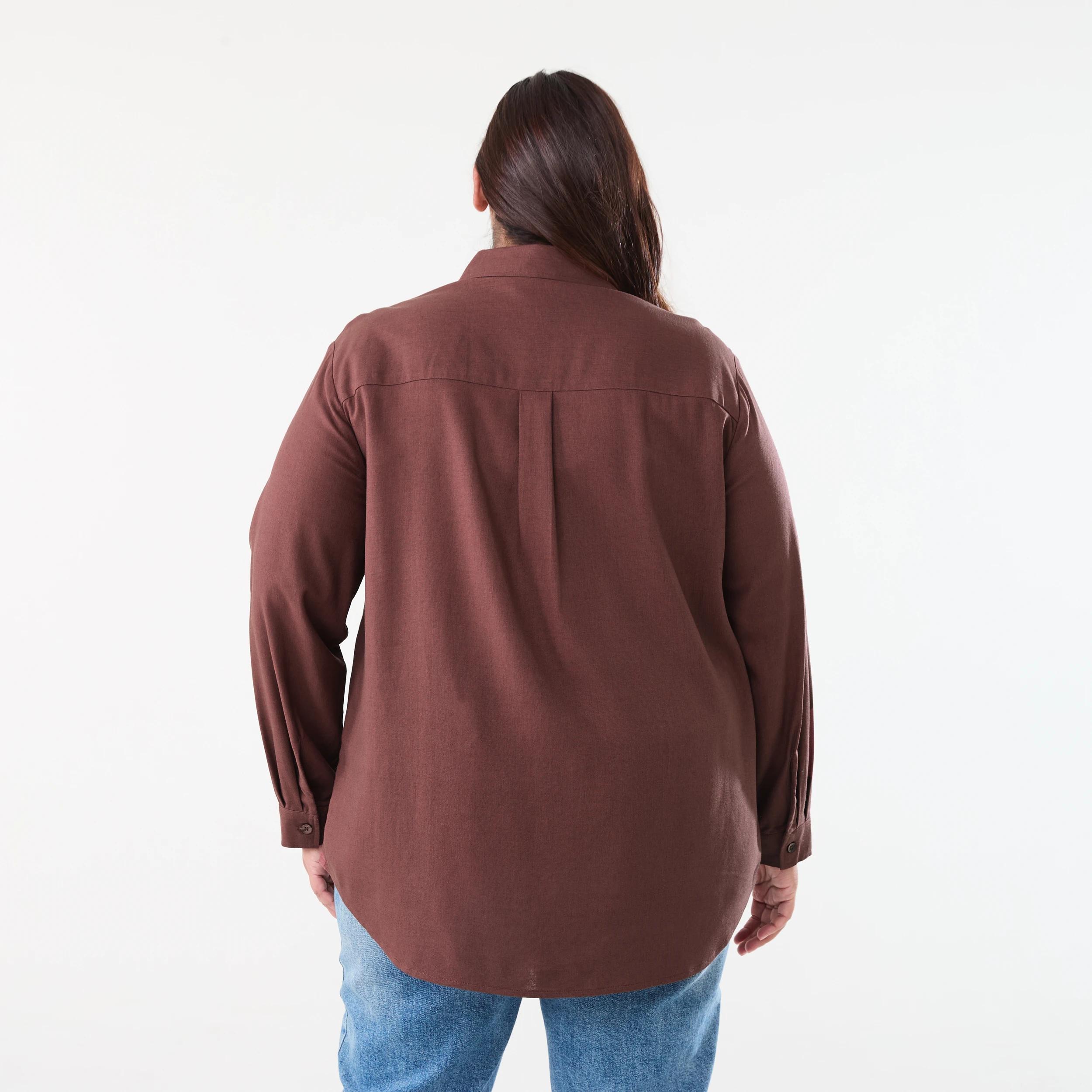 3 Curve Long Sleeve Shirt DARK HENNA, 3 of 6