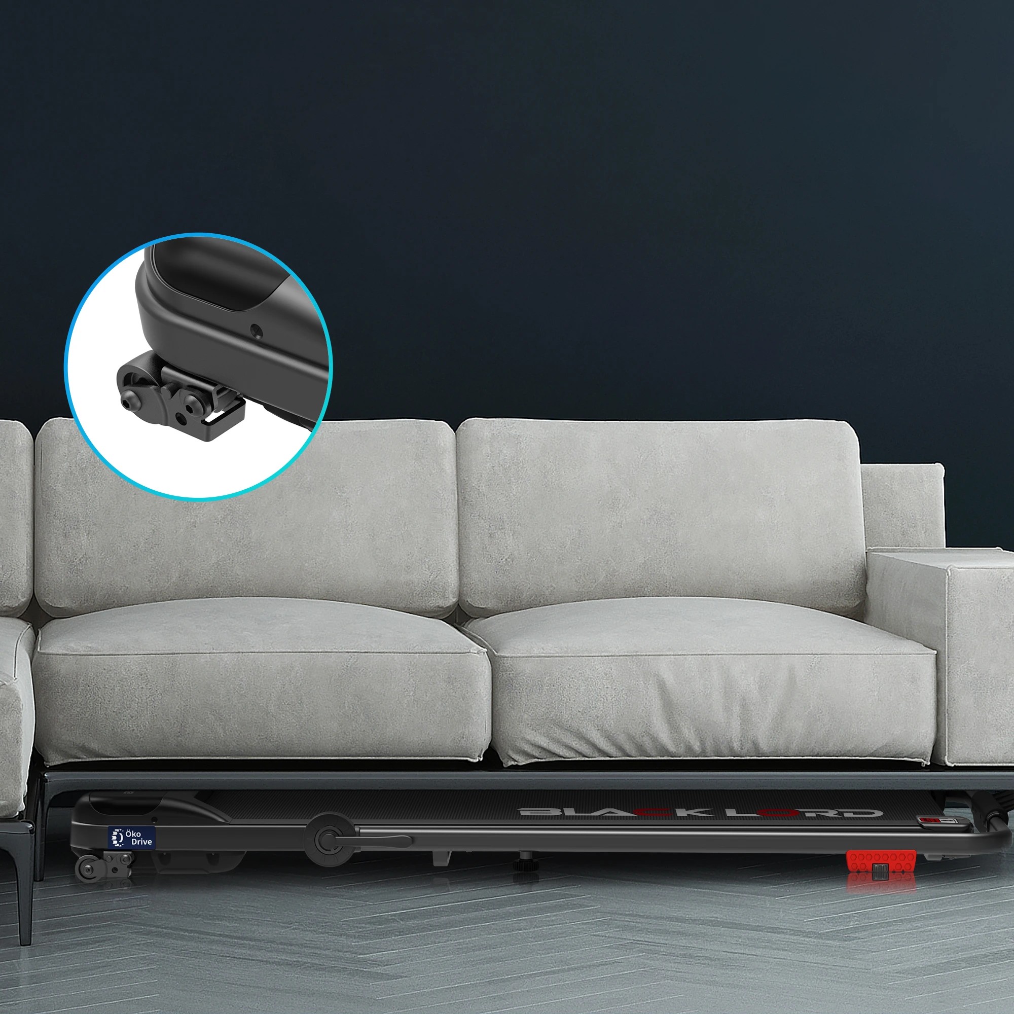 8 Black Lord Treadmill Electric Walking Pad Home Office Incline Foldable - Black, 8 of 9