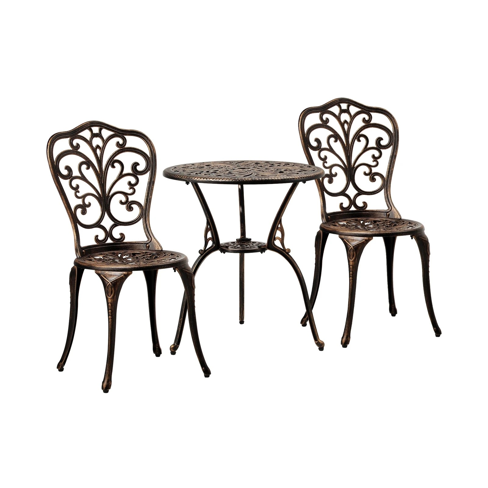 8 Livsip Bistro Furniture Setting 3 Piece Chairs Table Patio Indoor/outdoor Set
 - Bronze, 8 of 10