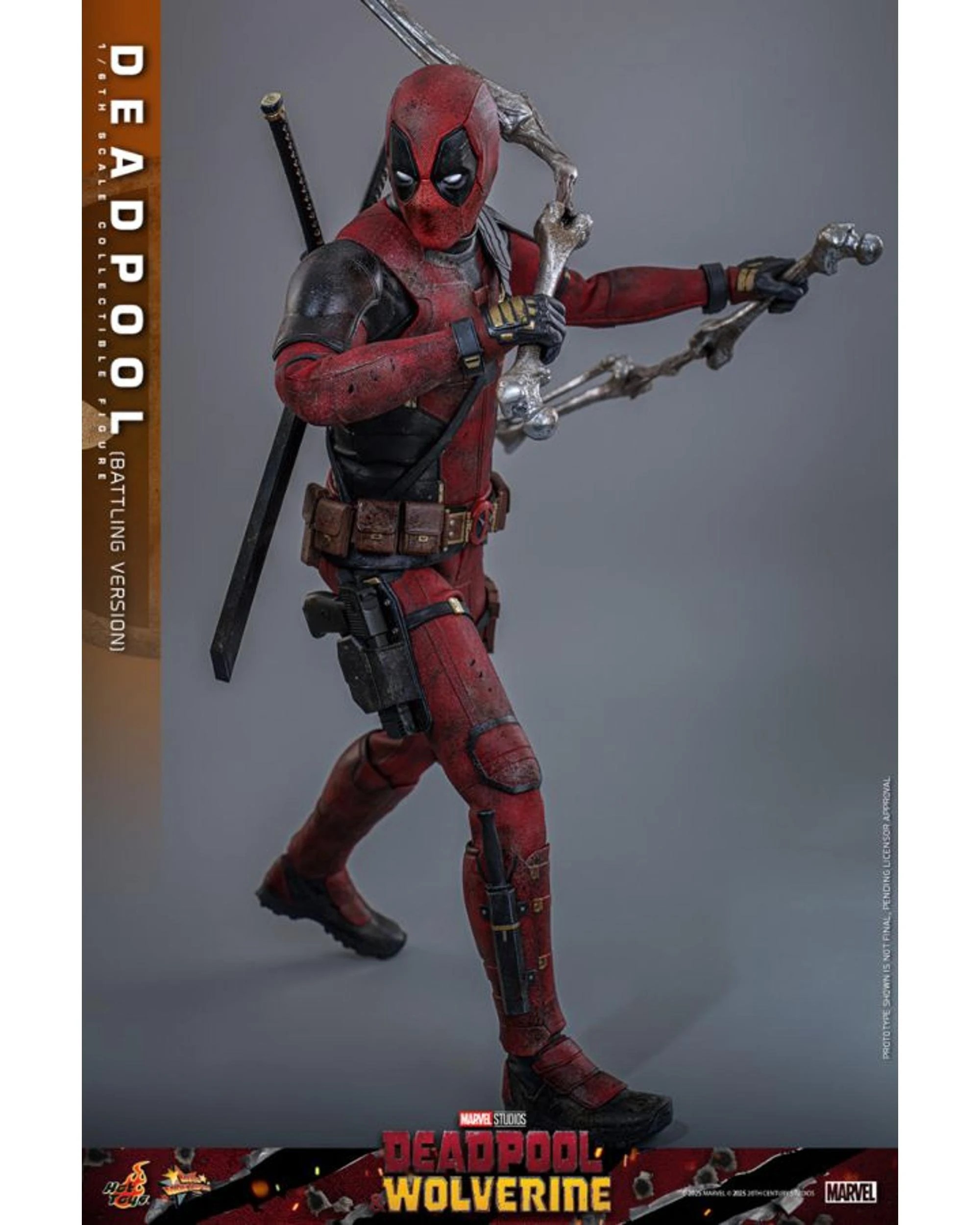 6 Hot Toys Deadpool and Wolverine Deadpool Battling 1:6 Scale Action Figure, 6 of 10