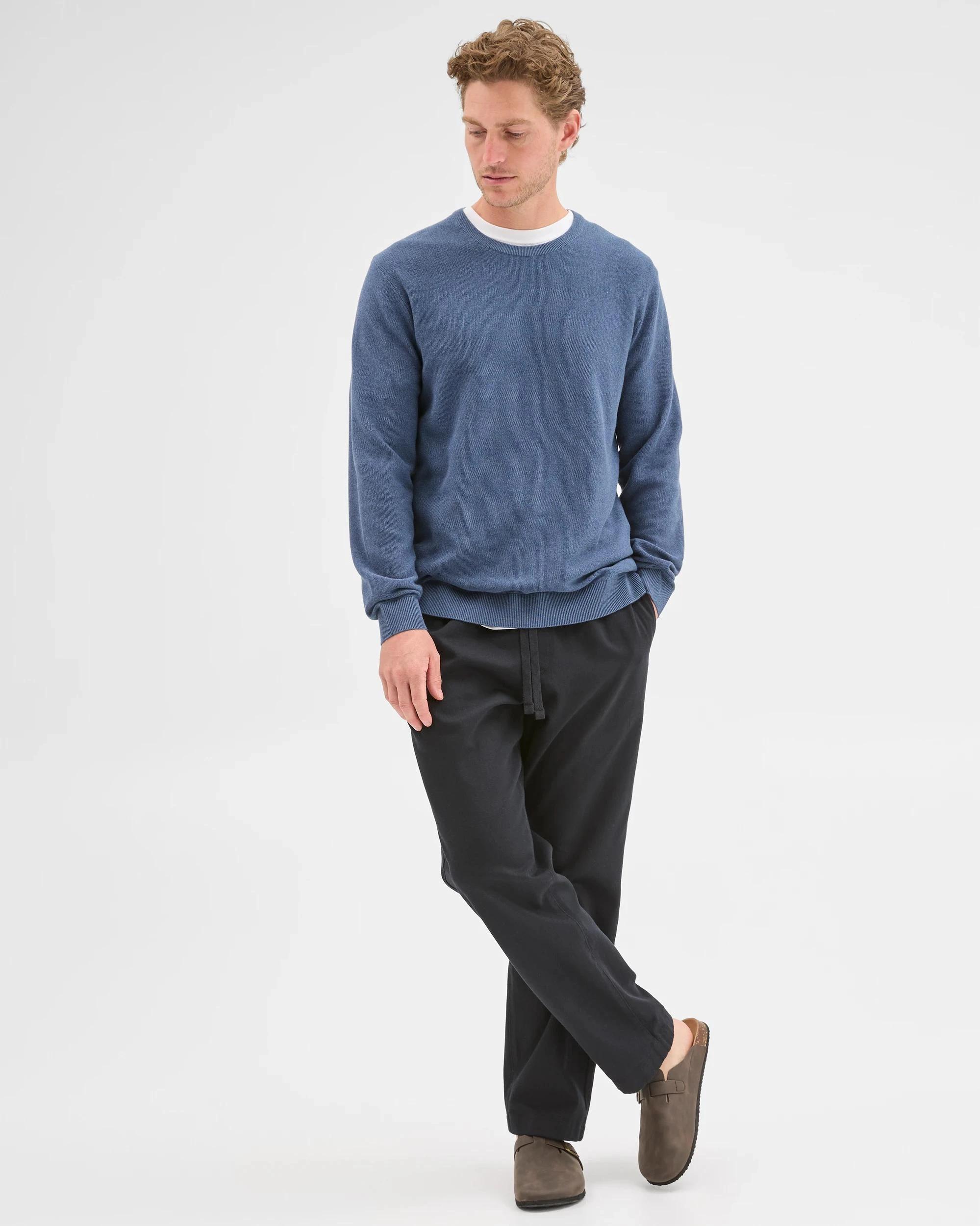 2 Target Australian Cotton Crew Knit Jumper DENIM MARLE, 2 of 6