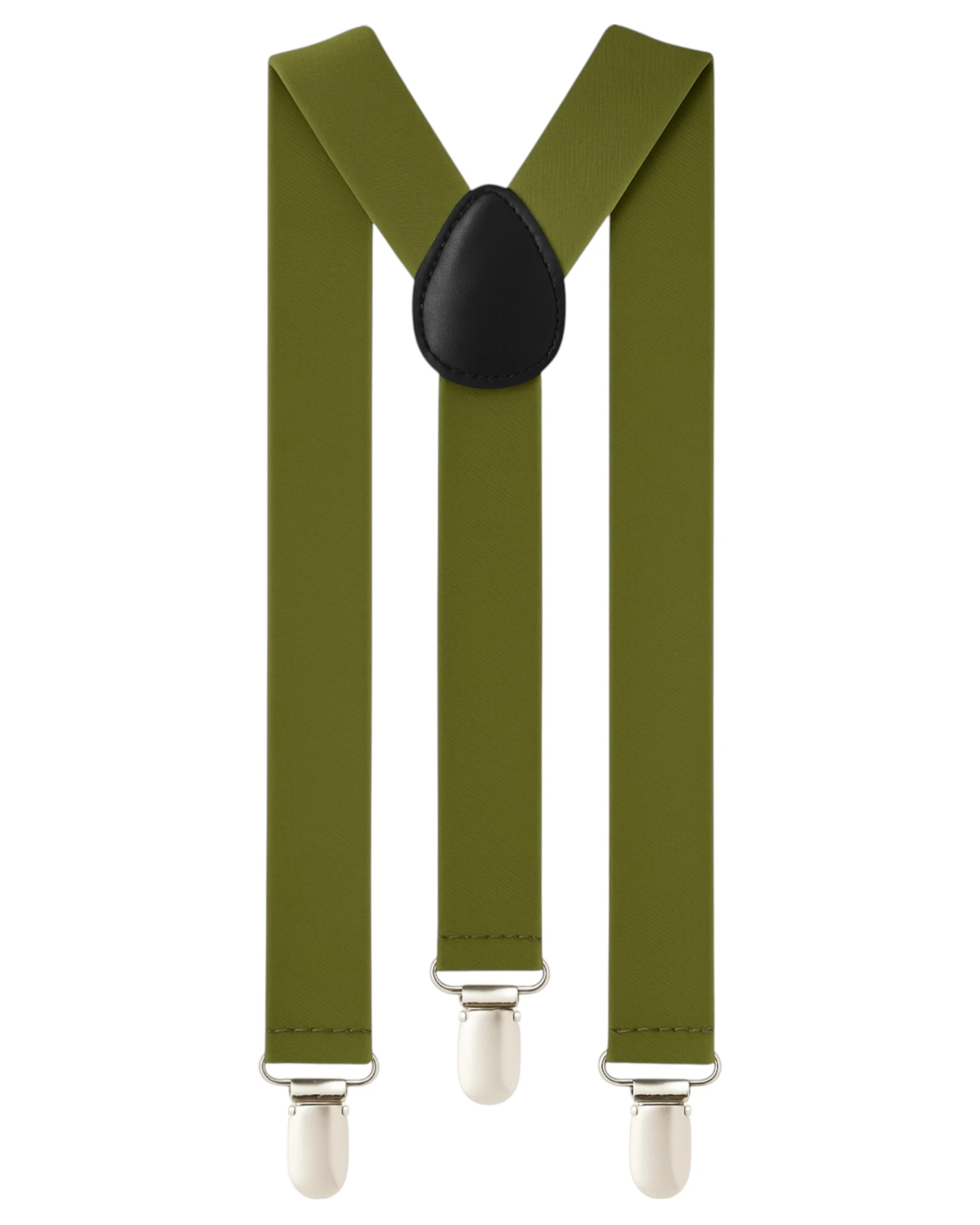 1 Zasel Boys Adjustable Olive 65cms Suspenders - Green, 1 of 1