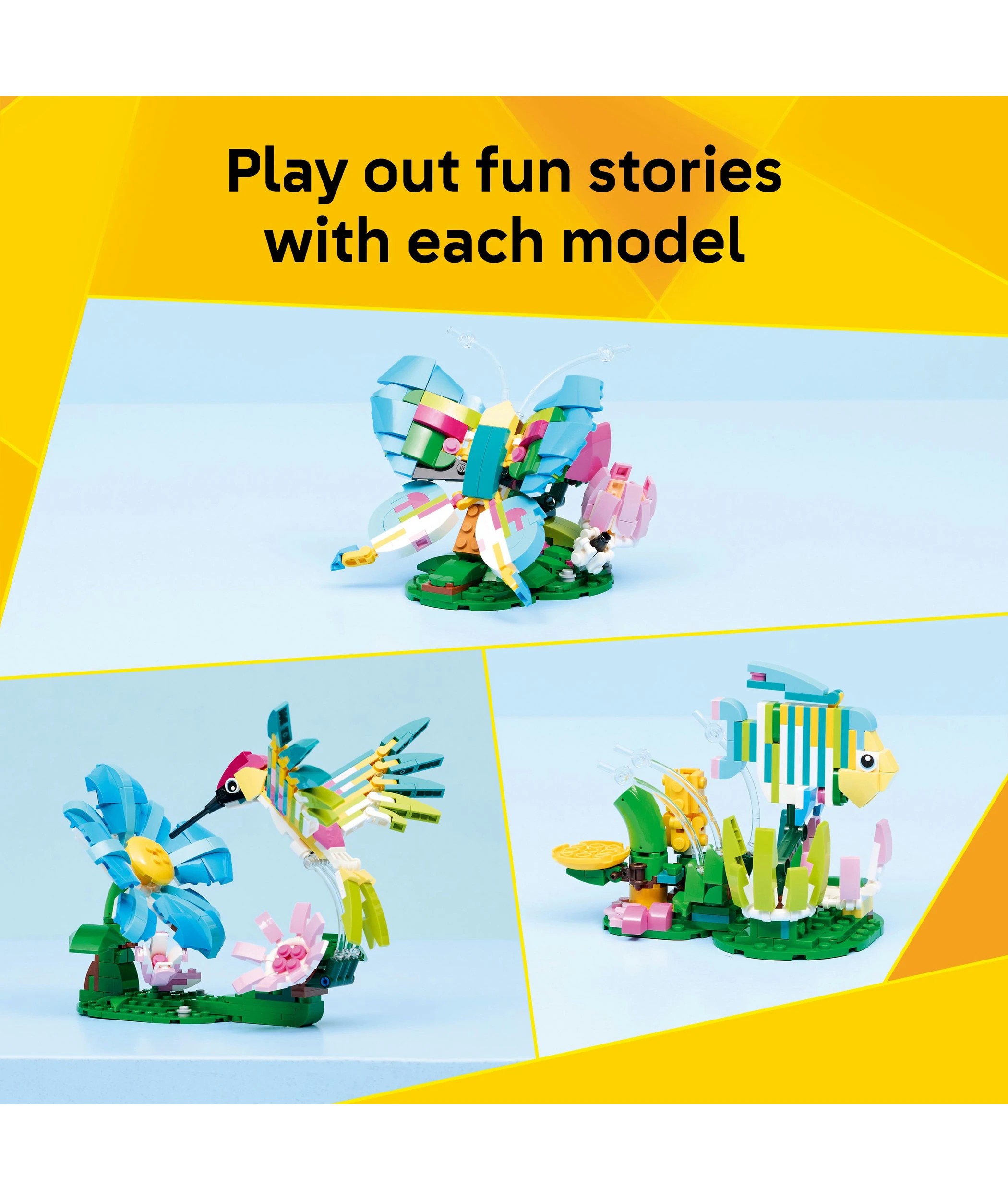 4 LEGO Creator 3 in 1 Wild Animals: Colourful Hummingbird 31384, 4 of 10