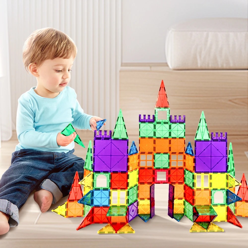 3 Playpals Kids Magnetic Tiles Blocks Building Educational Toys Child Gift 120PCS - Multi, 3 of 3