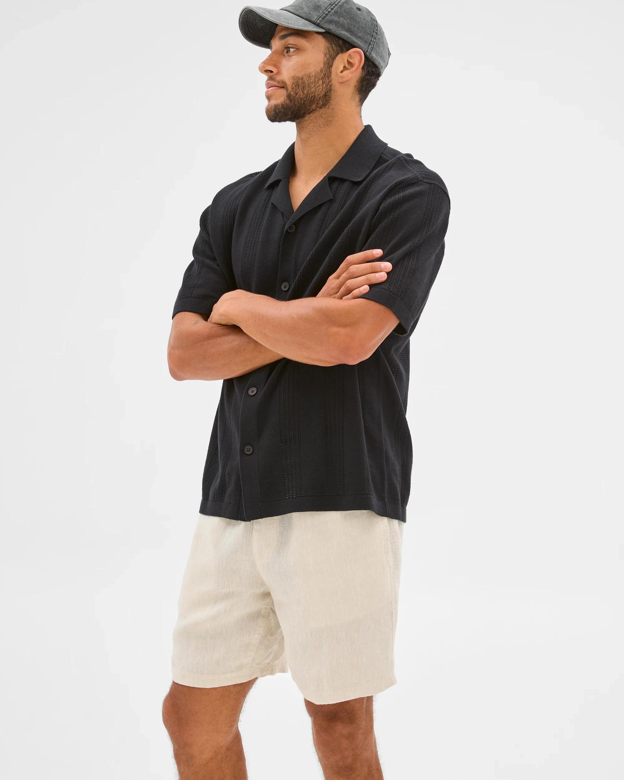 1 Target Australian Cotton Knitted Shirt BLACK, 1 of 6