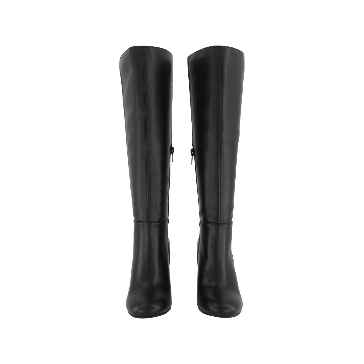 2 Knee High Heeled Boots Black, 2 of 4