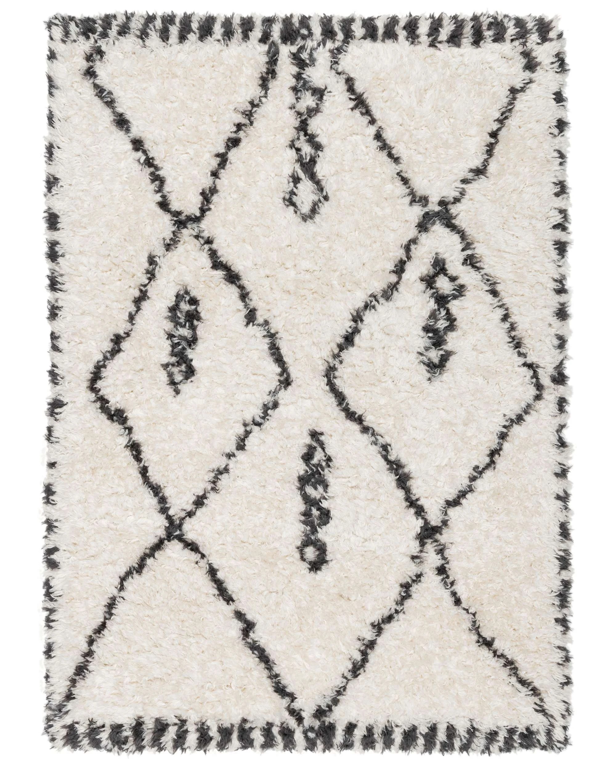 1 Loopsie Alcara Diamond Shag Rug-330cm x 240cm - White, 1 of 8