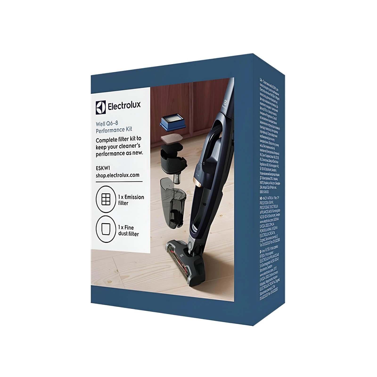 2 Electrolux Filter Kit For Well Q6 Q7 Q8 Stick Vacuum Cleaners - Blue, 2 of 4