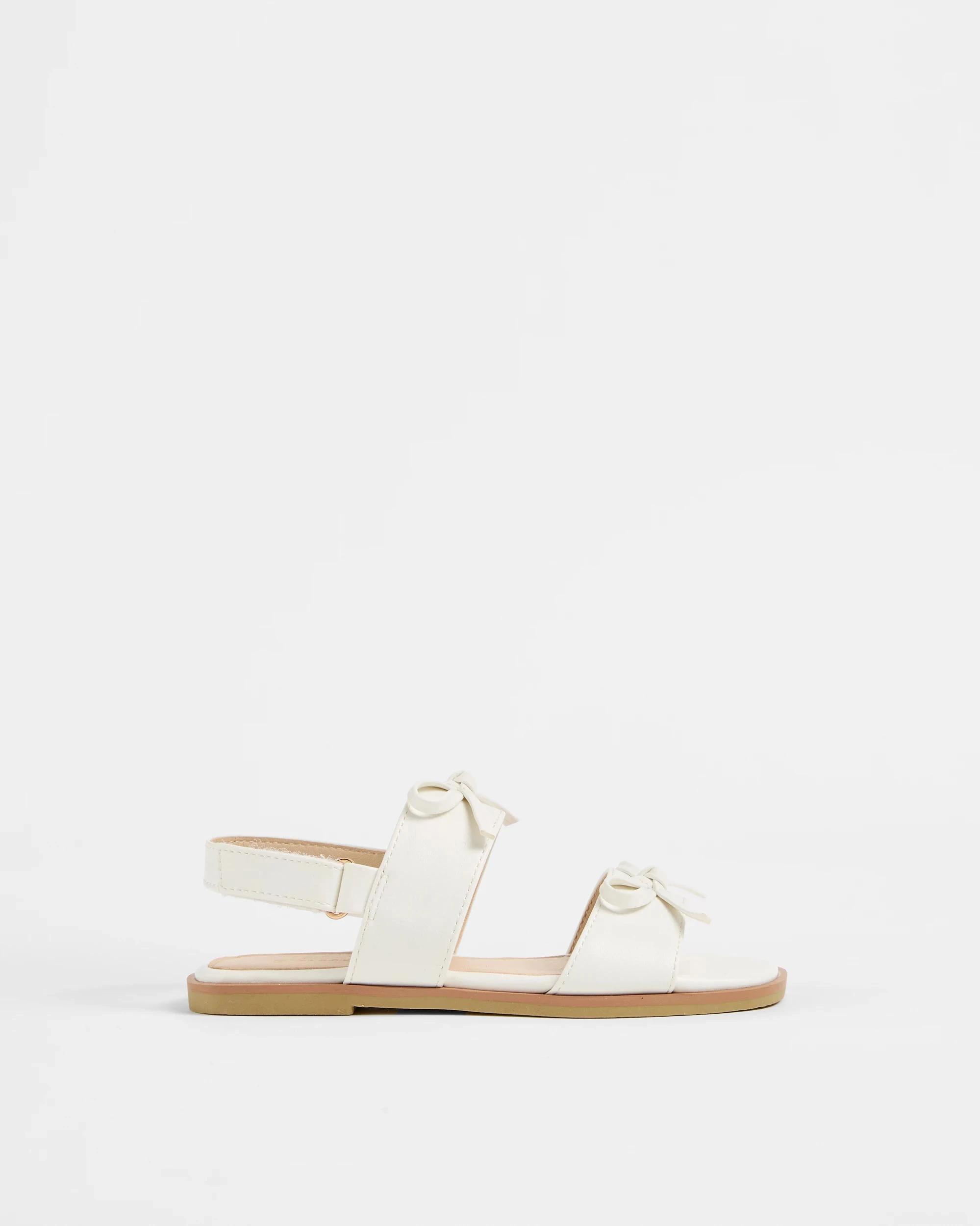 1 Target Kids Girls Junior Bow Sandal WHITE, 1 of 3