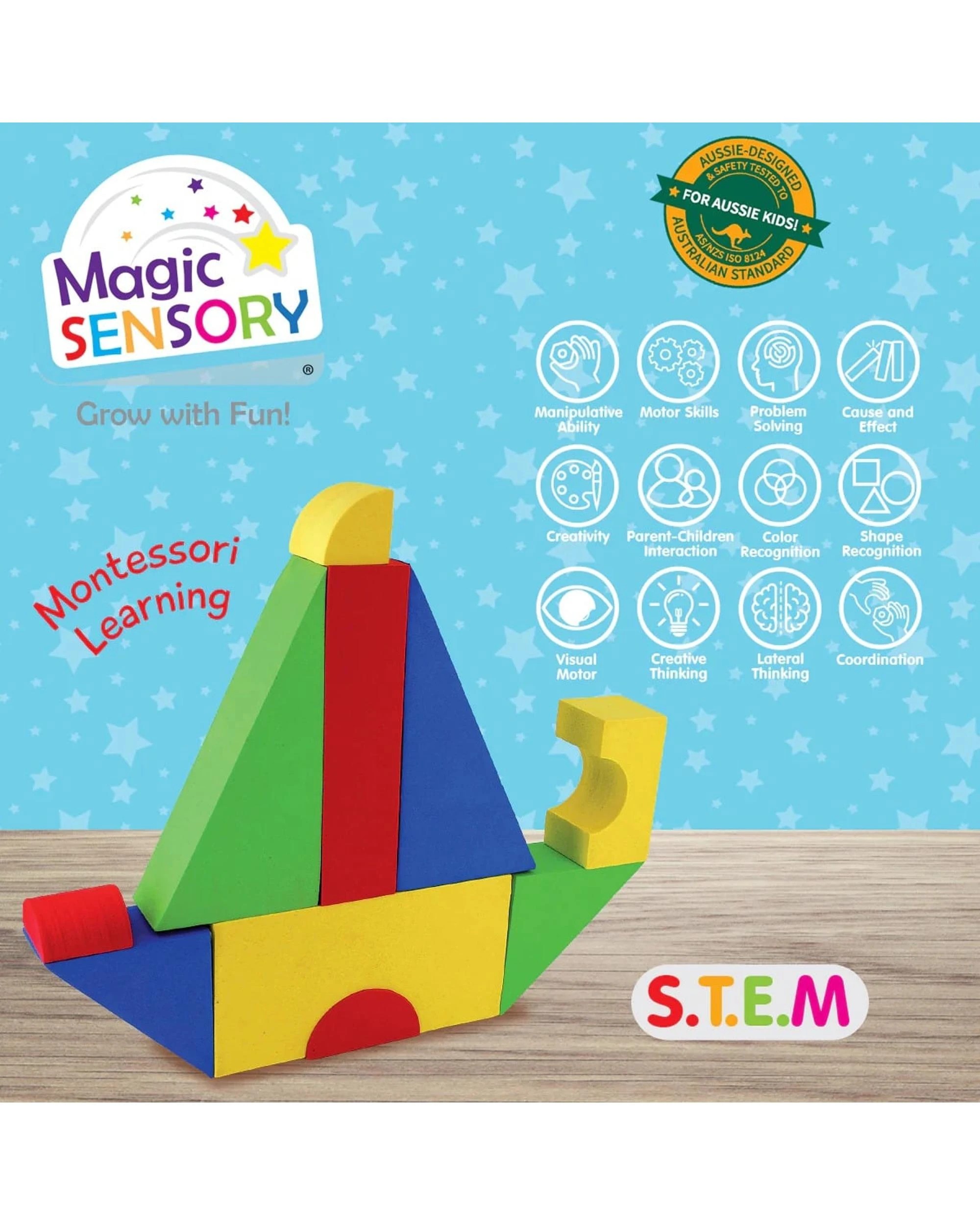 5 Magic Sensory EVA Foam Building Blocks 50 Piece Set, 5 of 5