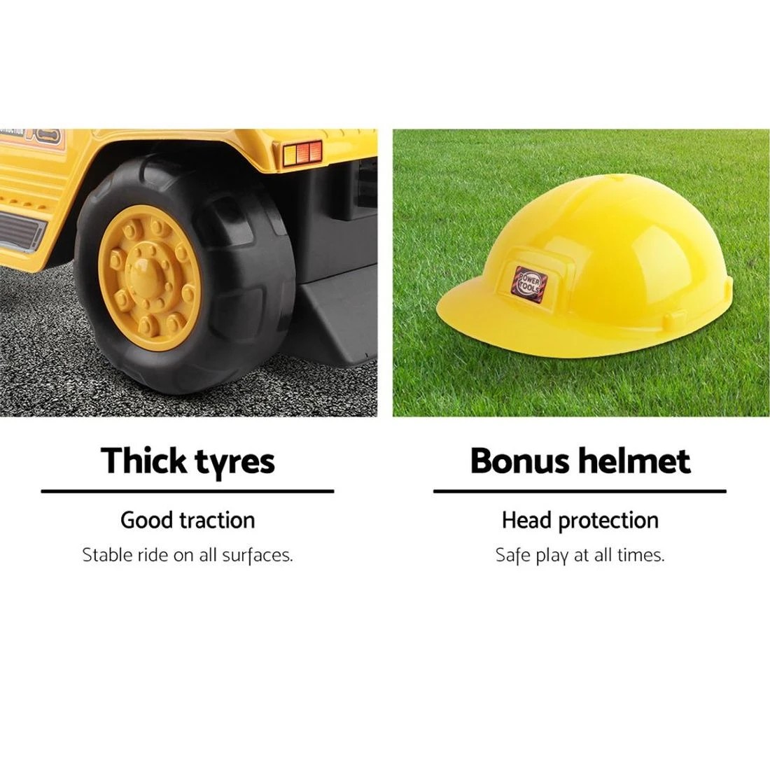 7 Keezi Ride on Car Toys Kids Excavator Bulldozer Sandpit Digger Car Pretend Play Durable Space Saving Sturdy - Yellow, 7 of 8