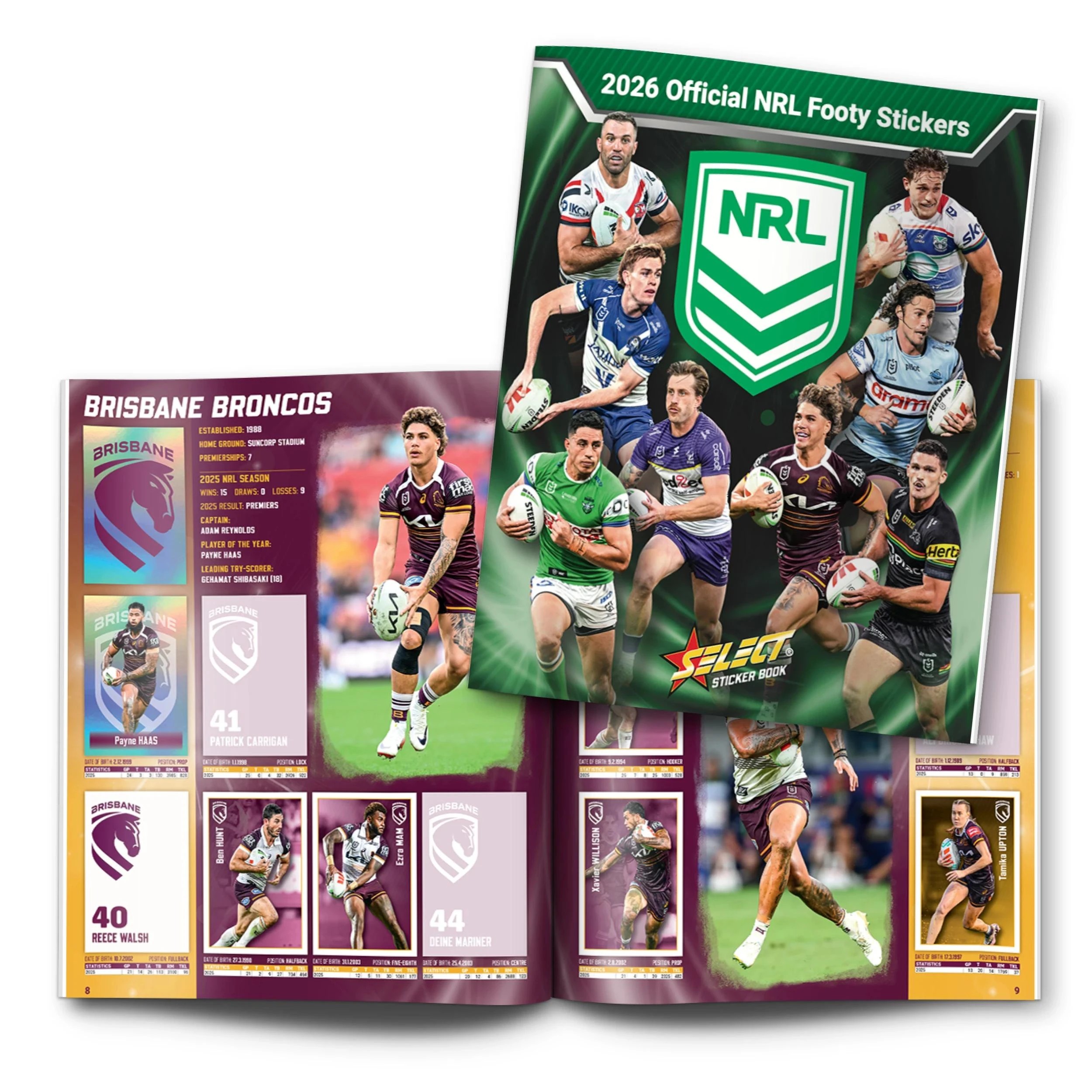 4 2026 Official NRL Footy Stickers Book Bundle - Green, 4 of 5