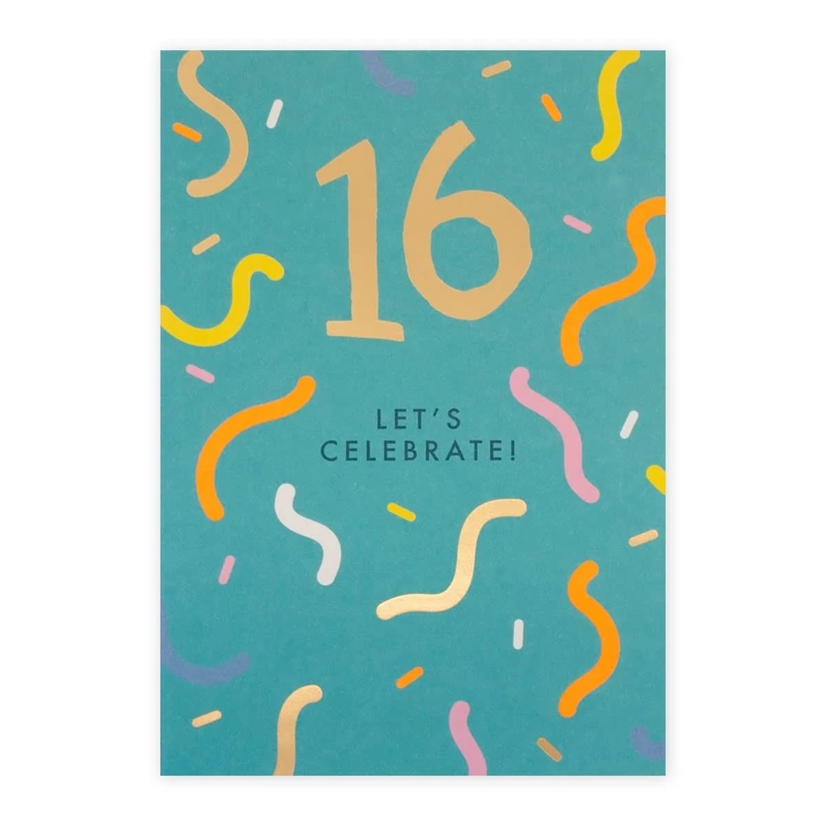 3 Connections from Hallmark 16th Birthday Card - Colourful Streamers, 3 of 3