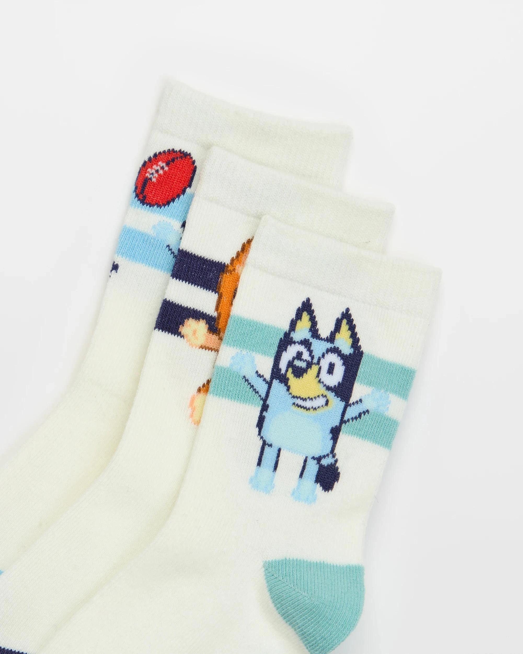 2 Bluey Younger Boys Crew Socks - 3 Pack MULTI, 2 of 3