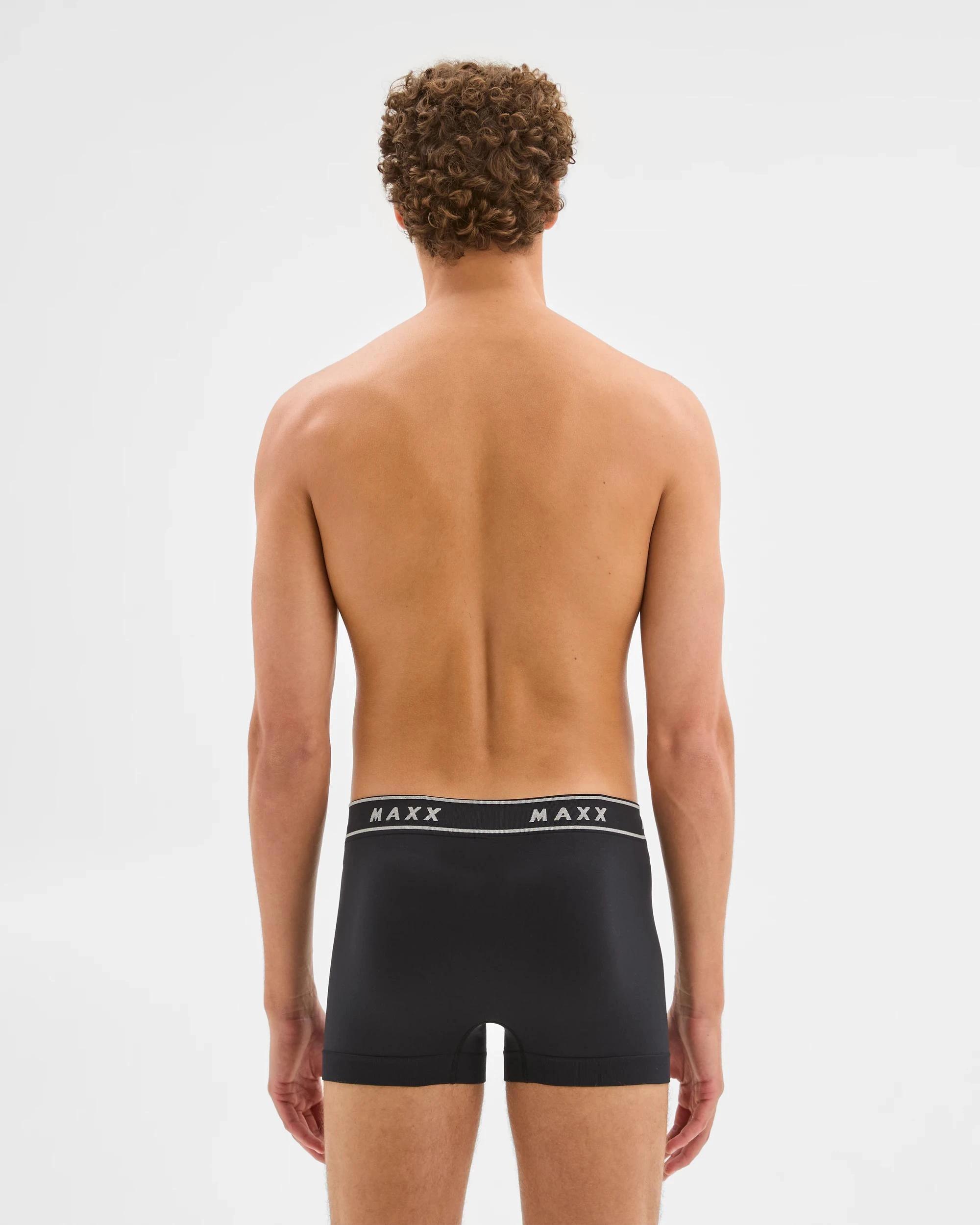 4 Maxx 3 Pack Mens Seamfree Trunks BLACK, 4 of 4