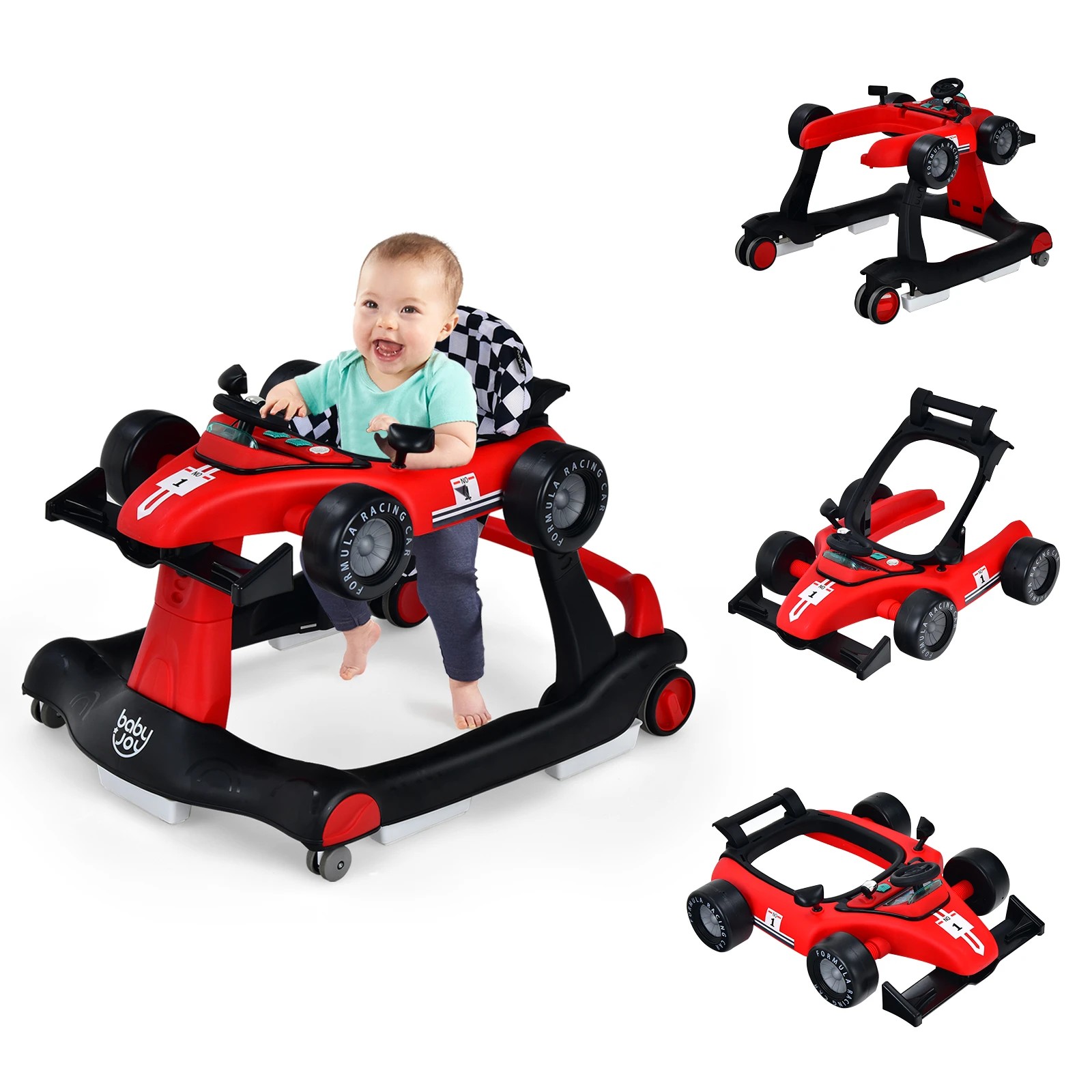 4 Costway 4-in-1 Folding Push Walker Ride on Toy, 4 of 4