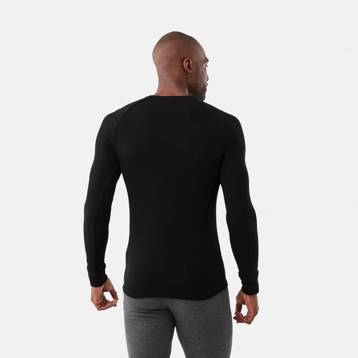 3 Long Sleeve Mini Waffle Thermal Top Black, 3 of 5
