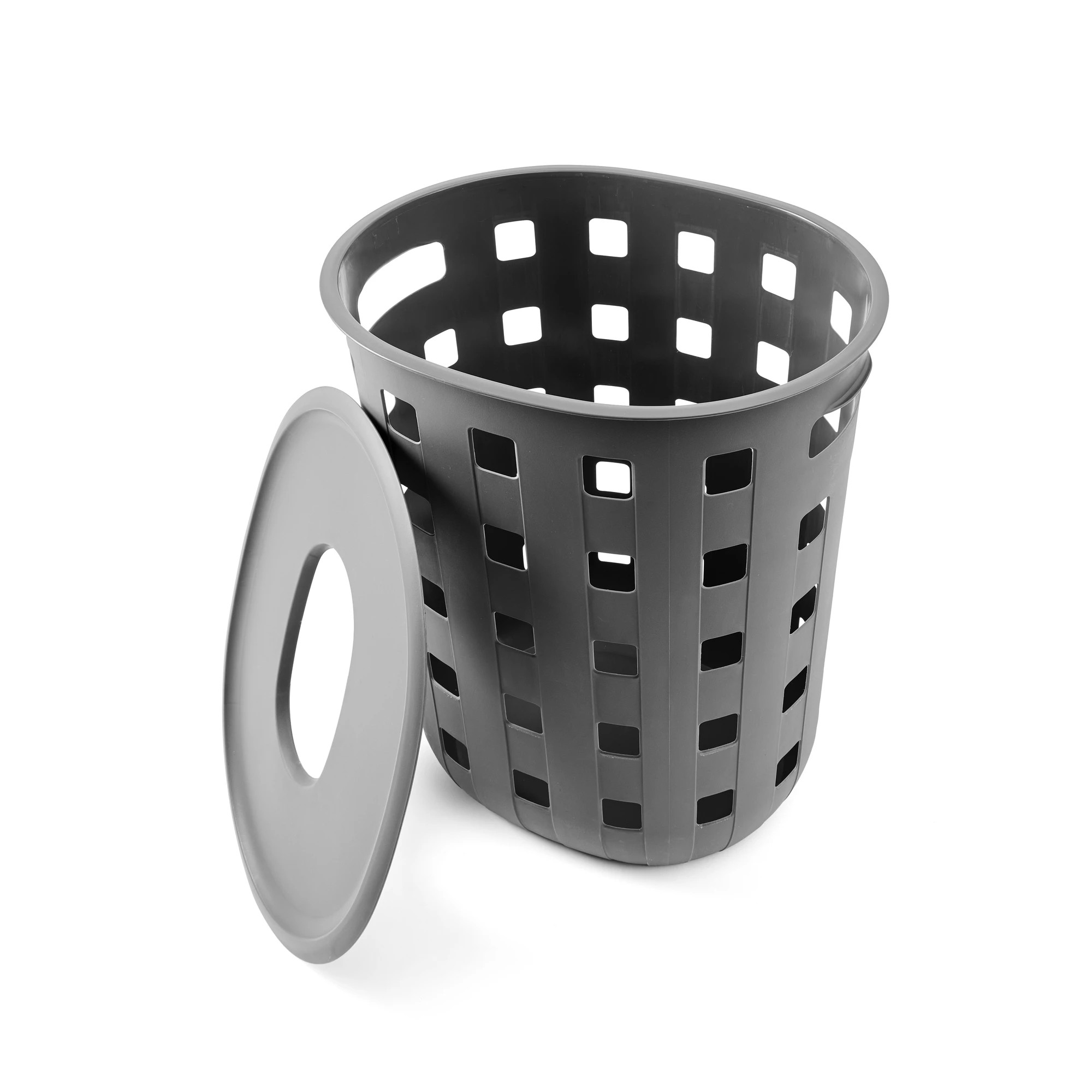 4 80L Trellis Laundry Hamper - Charcoal, 4 of 7