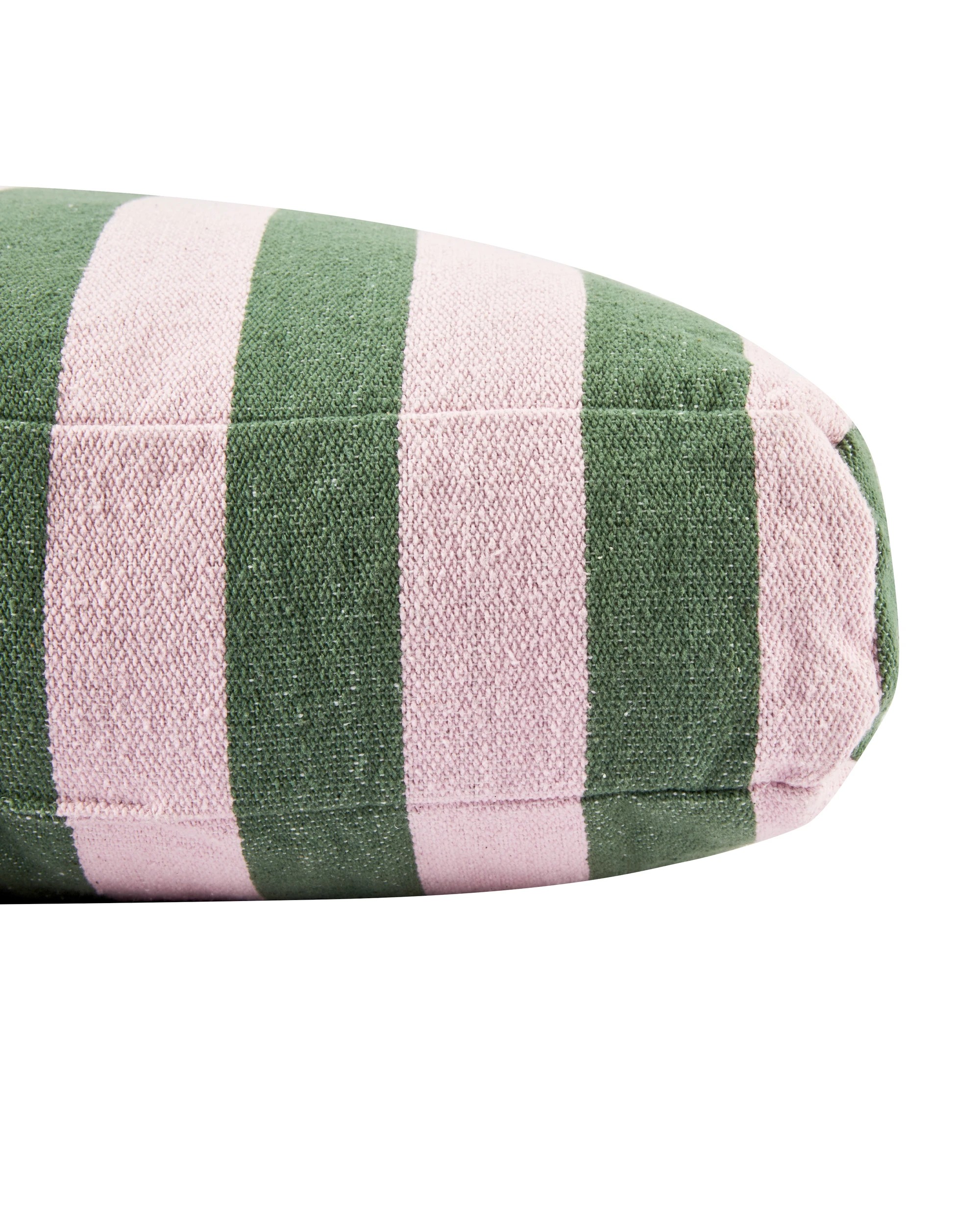 4 60cm Stripe Floor Cushion - Pesto and Pink, 4 of 6