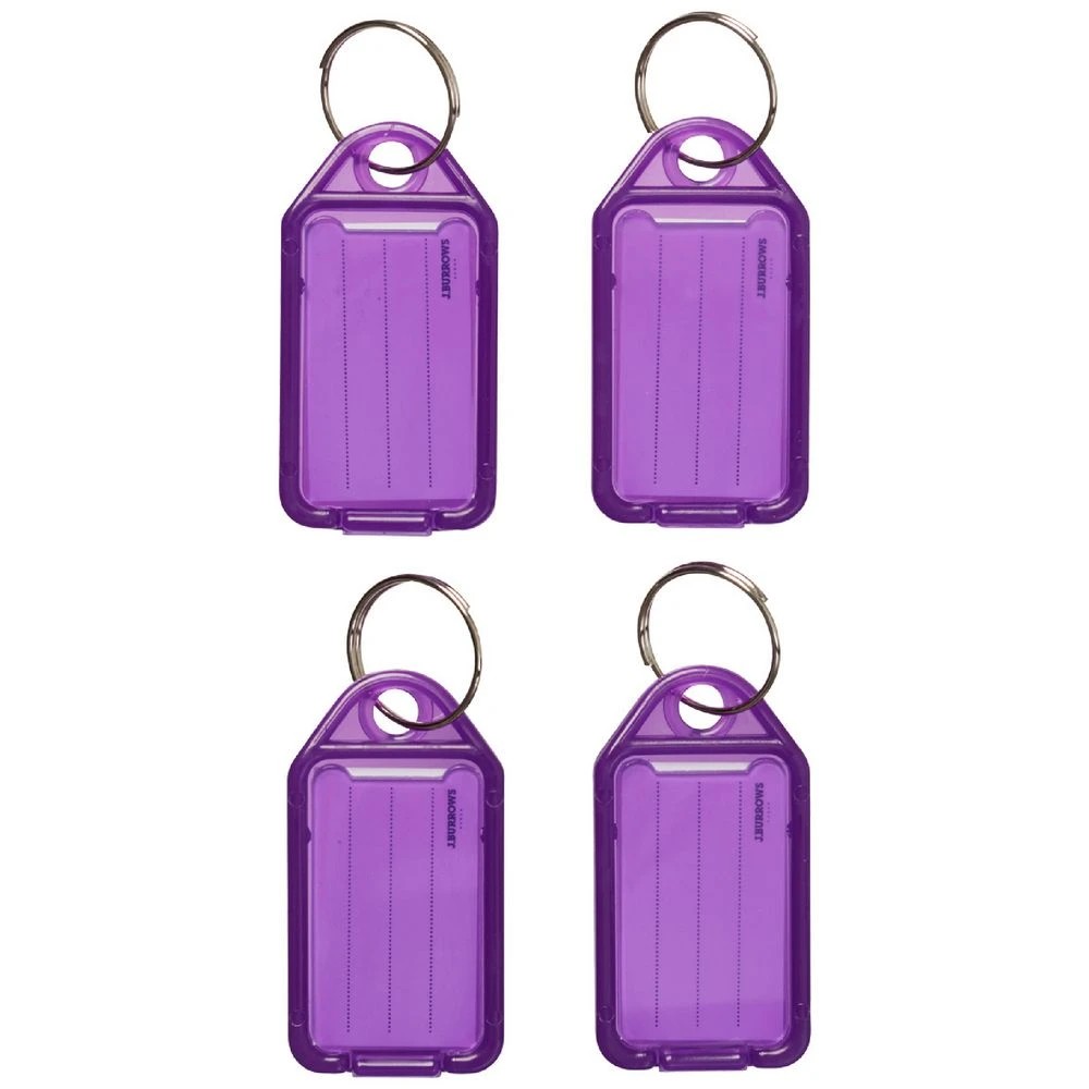 1 J.Burrows Key Tags Purple 4 Pack, 1 of 1