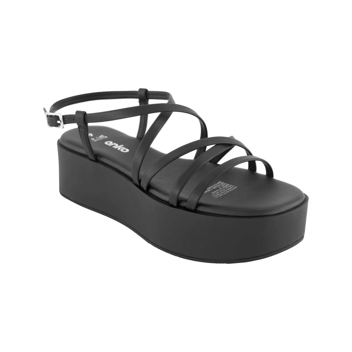 1 Strappy Flatform Heels Black, 1 of 5