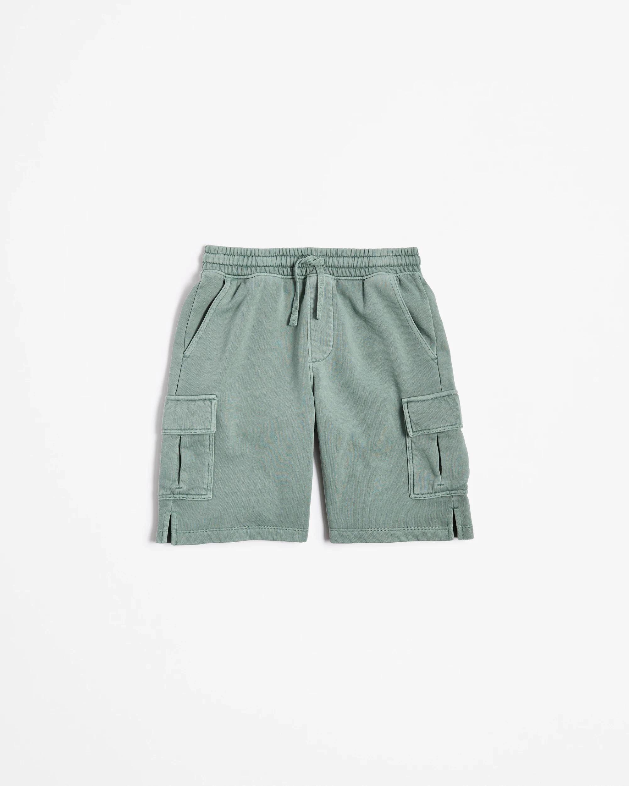 4 Target Washed Fleece Shorts GREEN, 4 of 5