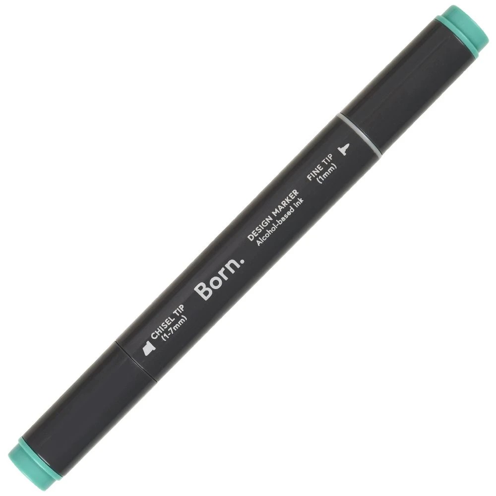 4 Born Professional Dual-Tip Artist Marker Turquoise Green G950, 4 of 4