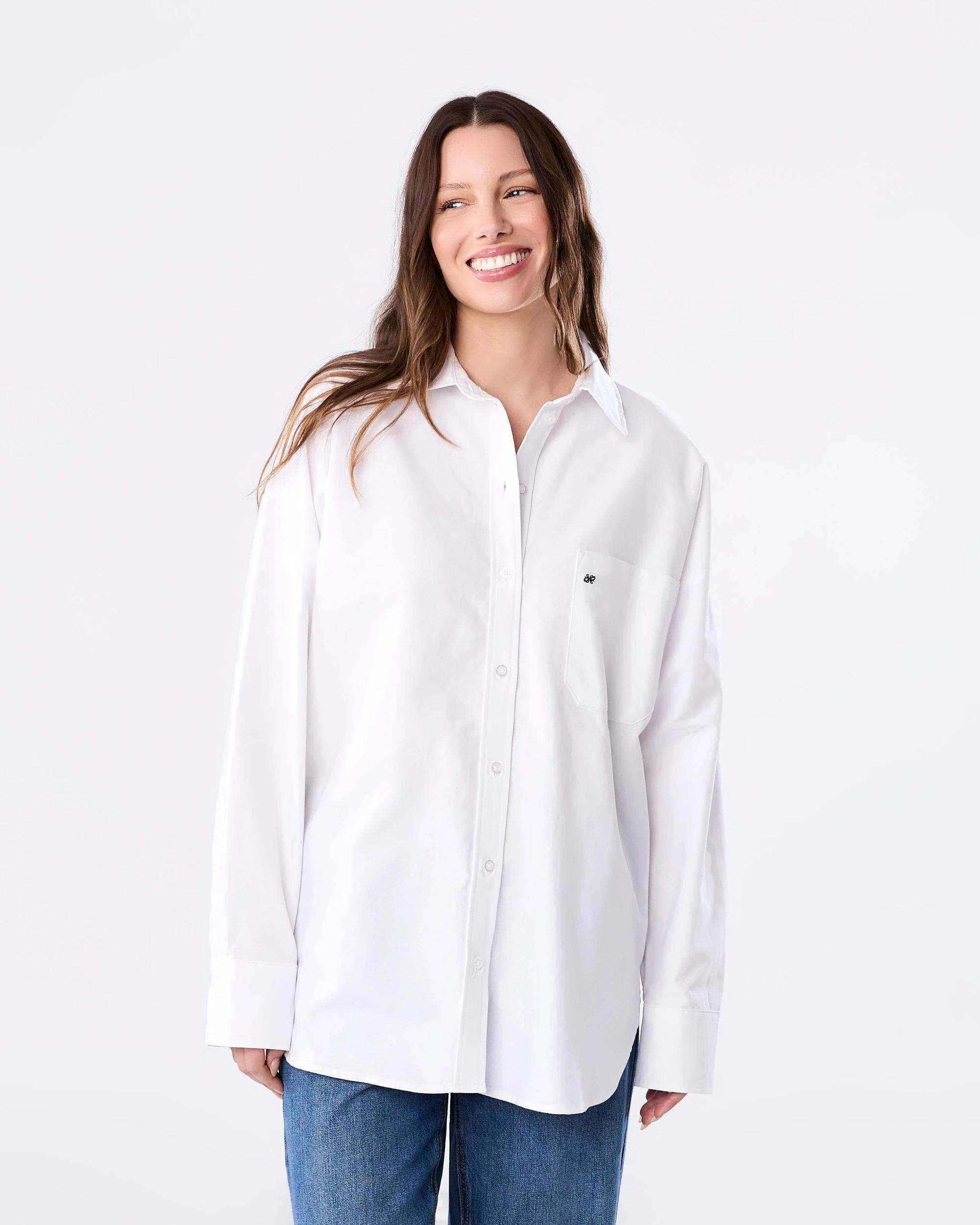 5 Long Sleeve Oxford Shirt White, 5 of 7