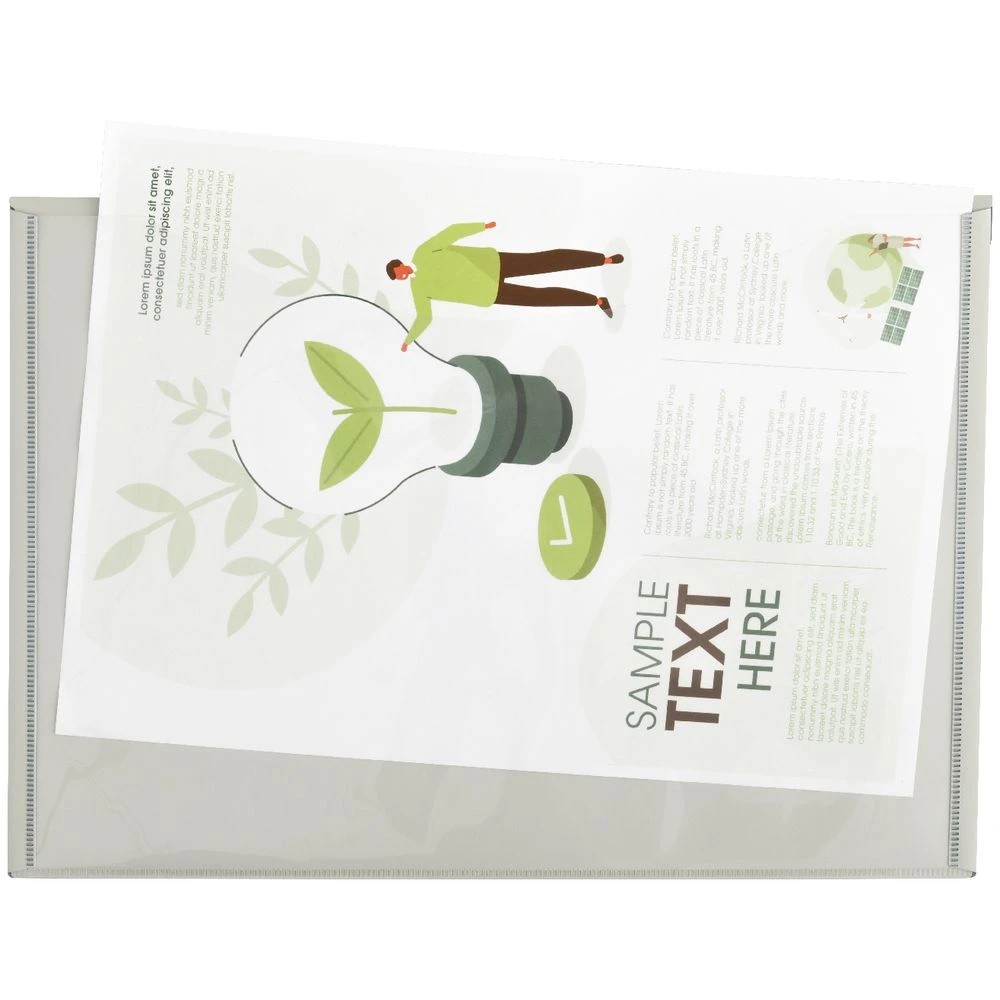 3 Otto A4 Document Wallet Grey, 3 of 3