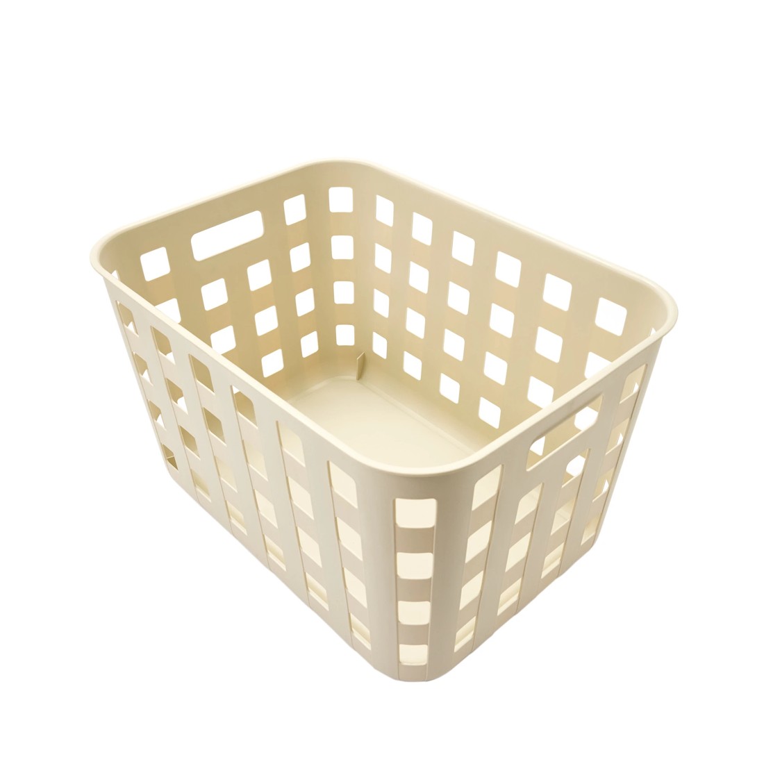 7 45L Rectangle Trellis Basket with Lid - Beige, 7 of 8