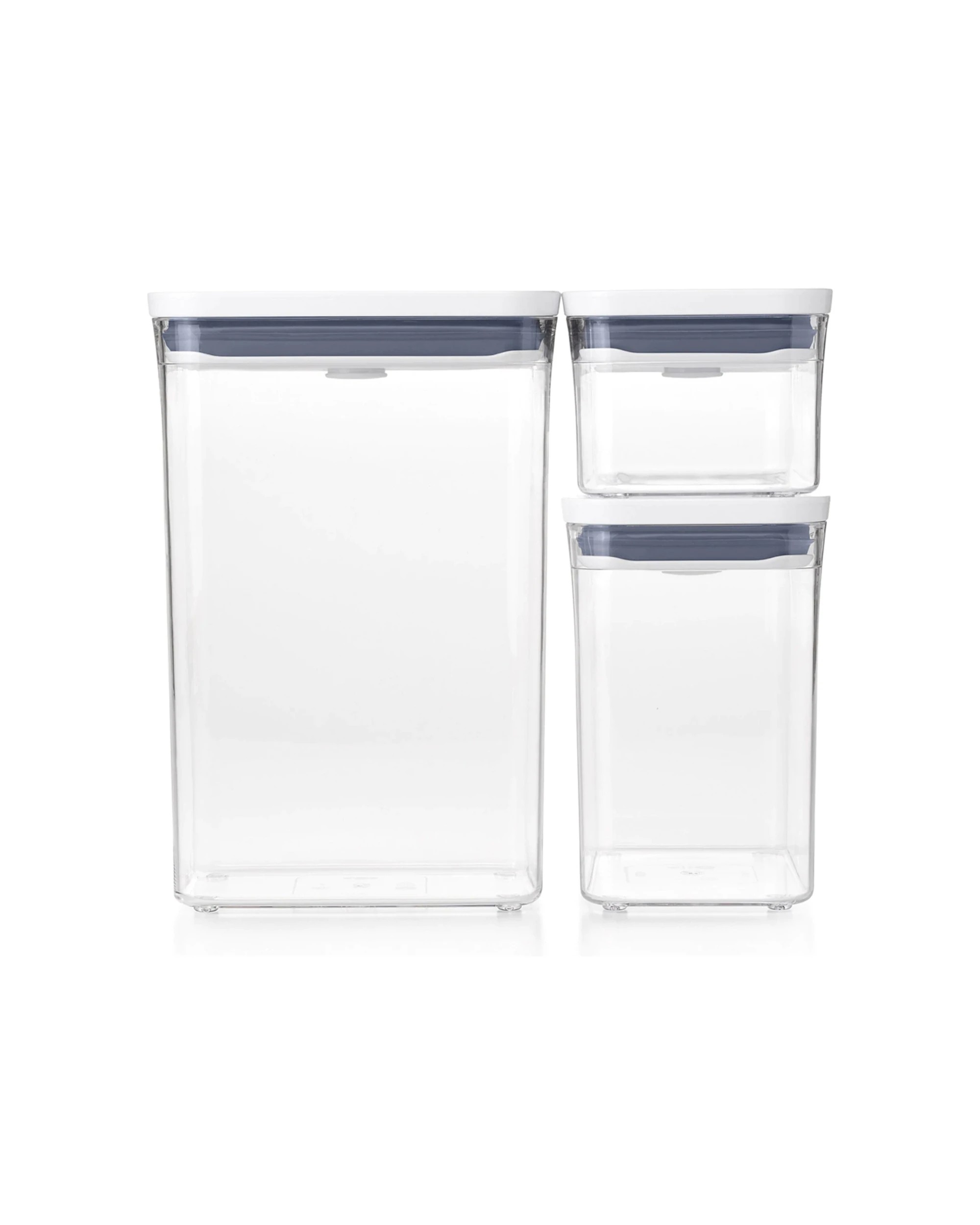 1 Oxo Good Grips Pop Rectangle Container 3pc Set With Scoop - Clear, 1 of 1