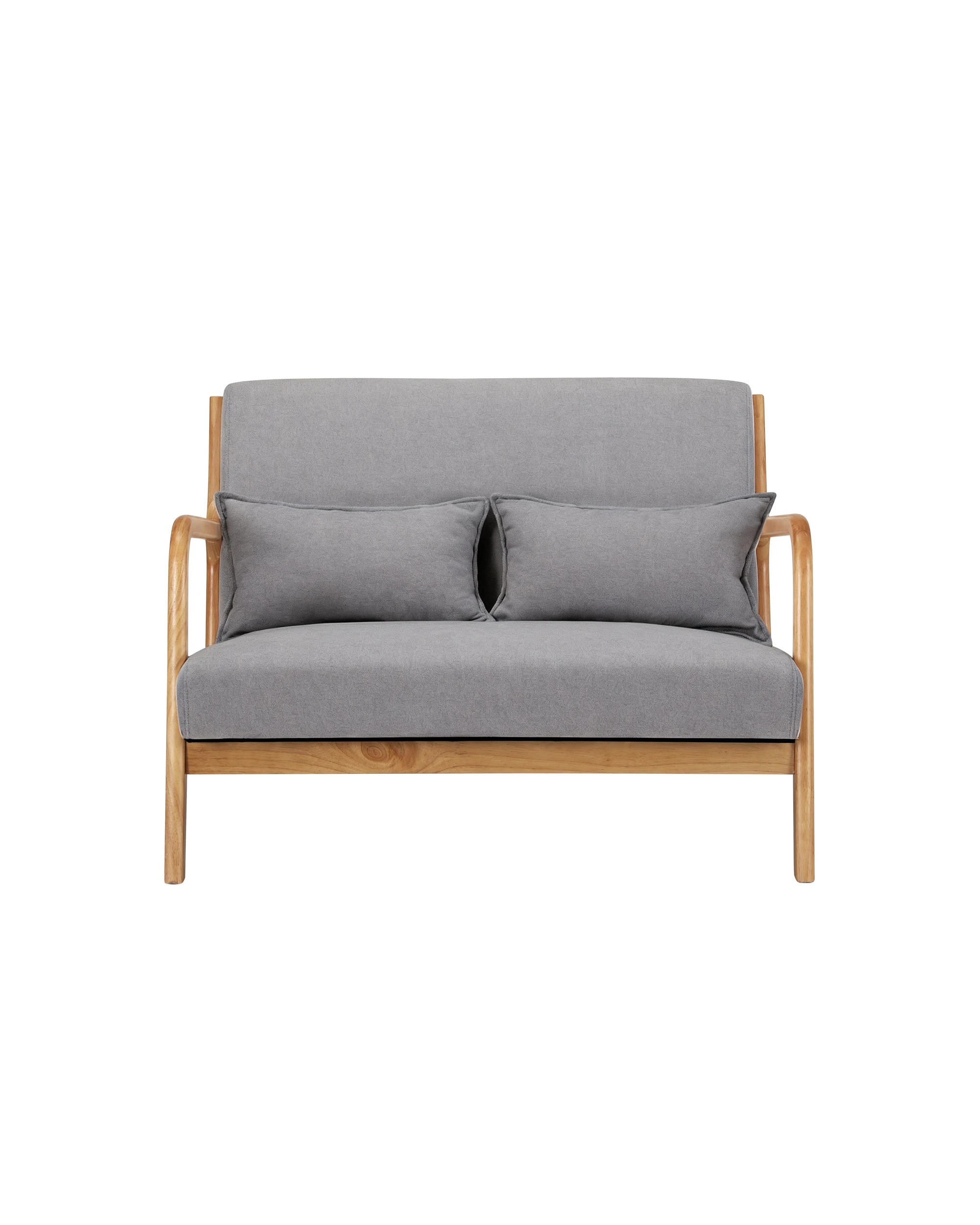 3 Artiss Armchair 2-seater Loveseat Fabric - Grey, 3 of 10