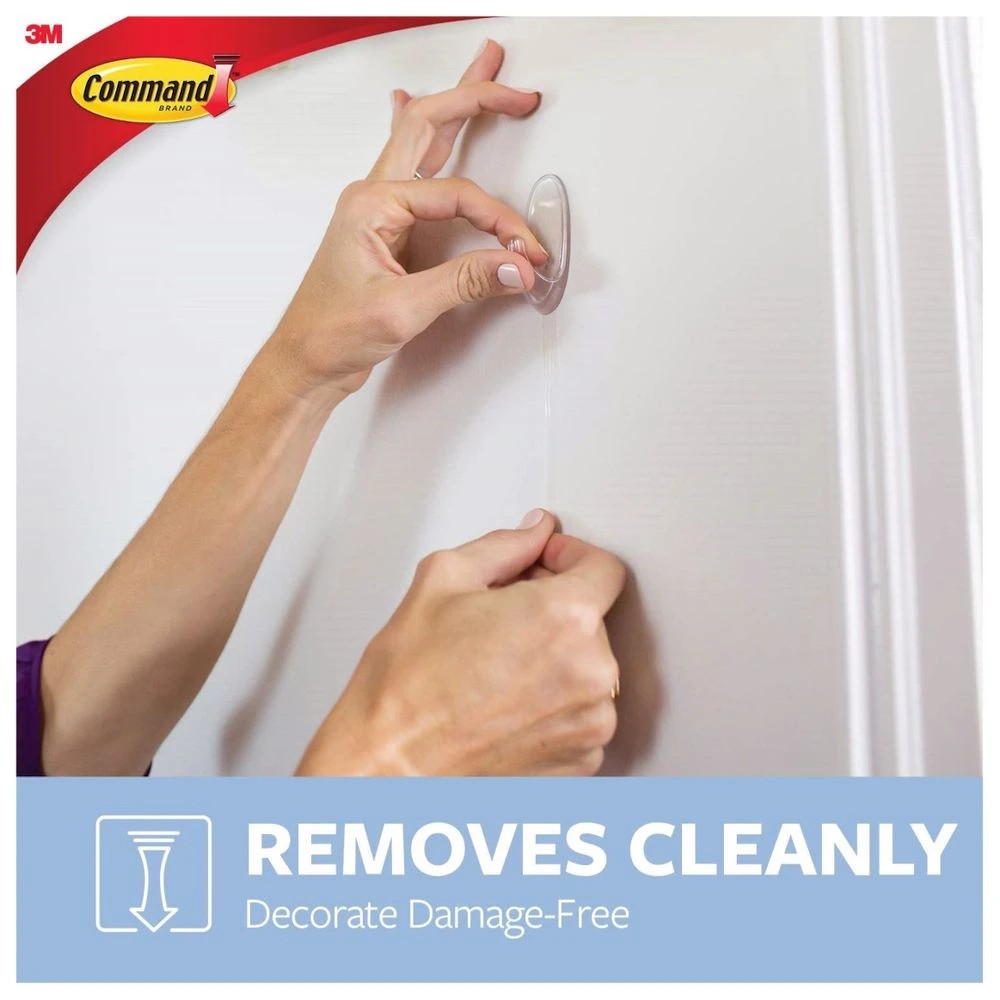 3 3M Command Small Clear Hooks With Clear Strips, 3 of 6