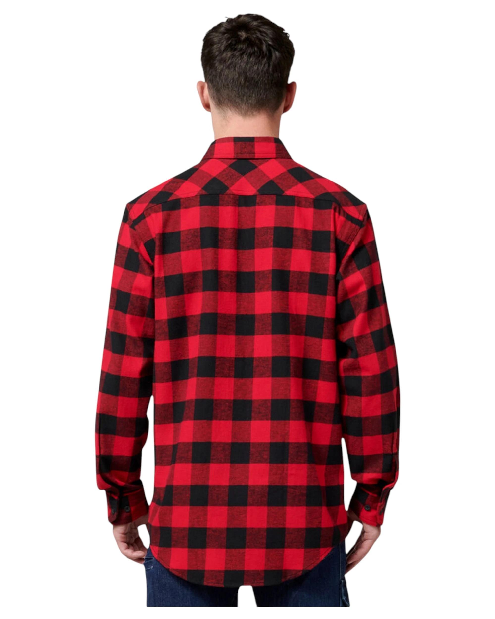 5 Hard Yakka Mens Foundation New Check Flannel Shirt Red RED CHECK, 5 of 6