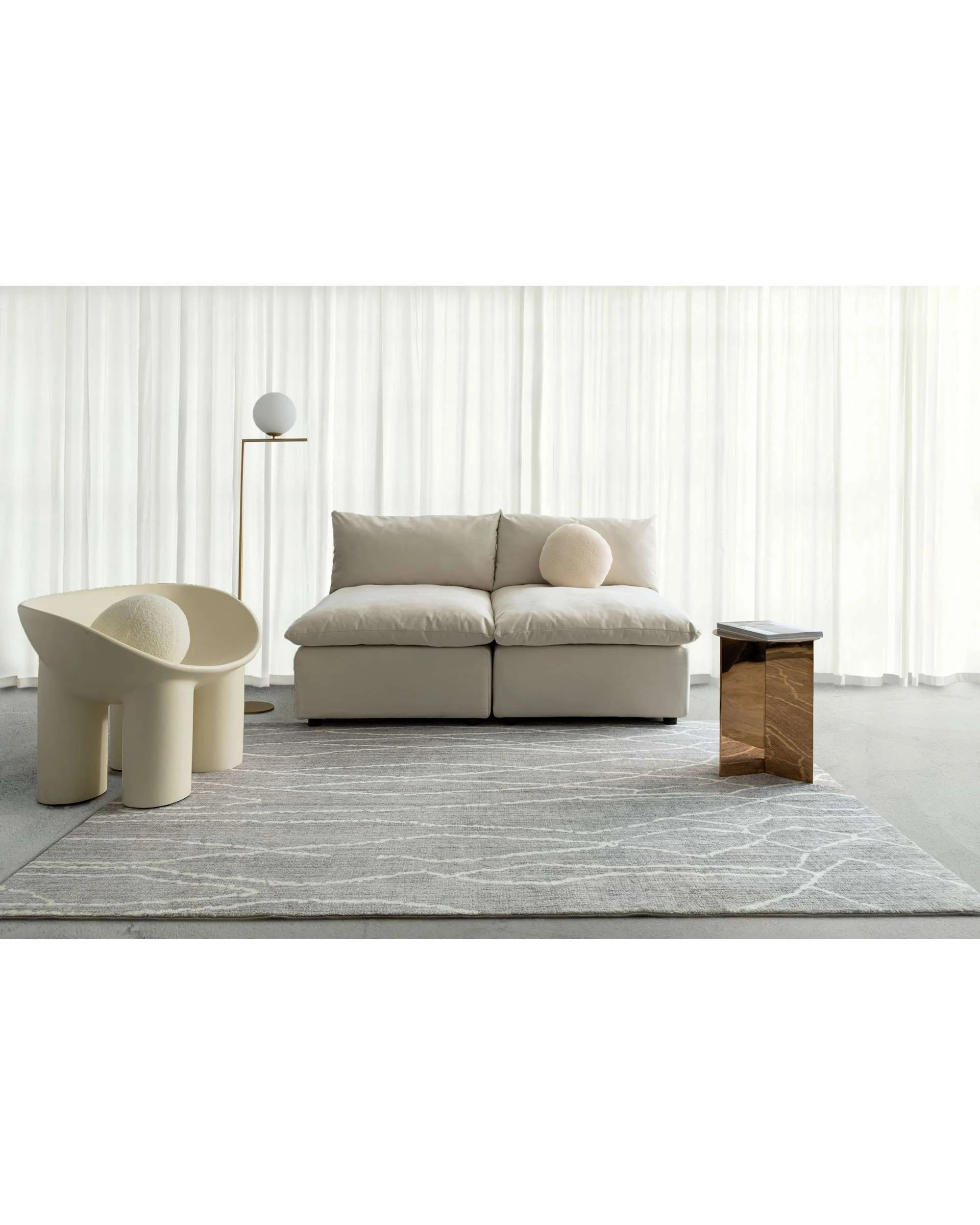 2 Loopsie Chaker Lined Washable Rug-180cm x 120cm - Grey, 2 of 6