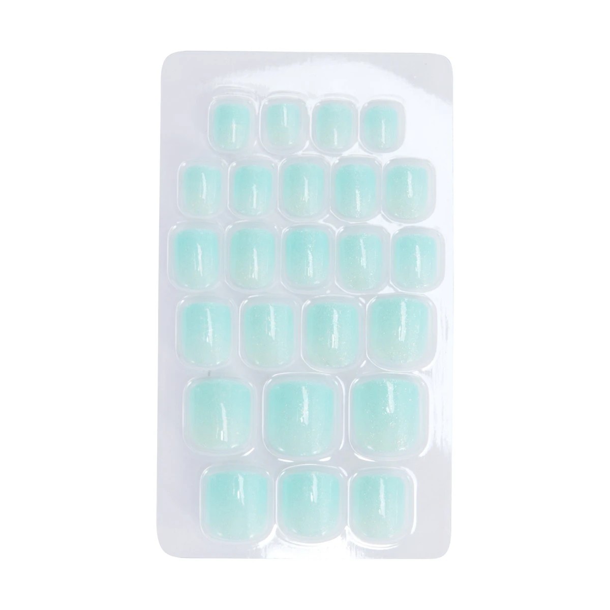 3 OXX Junior 24 Pack Kids Pre-Glued Stick-On Nails - Shimmer Mint, 3 of 5