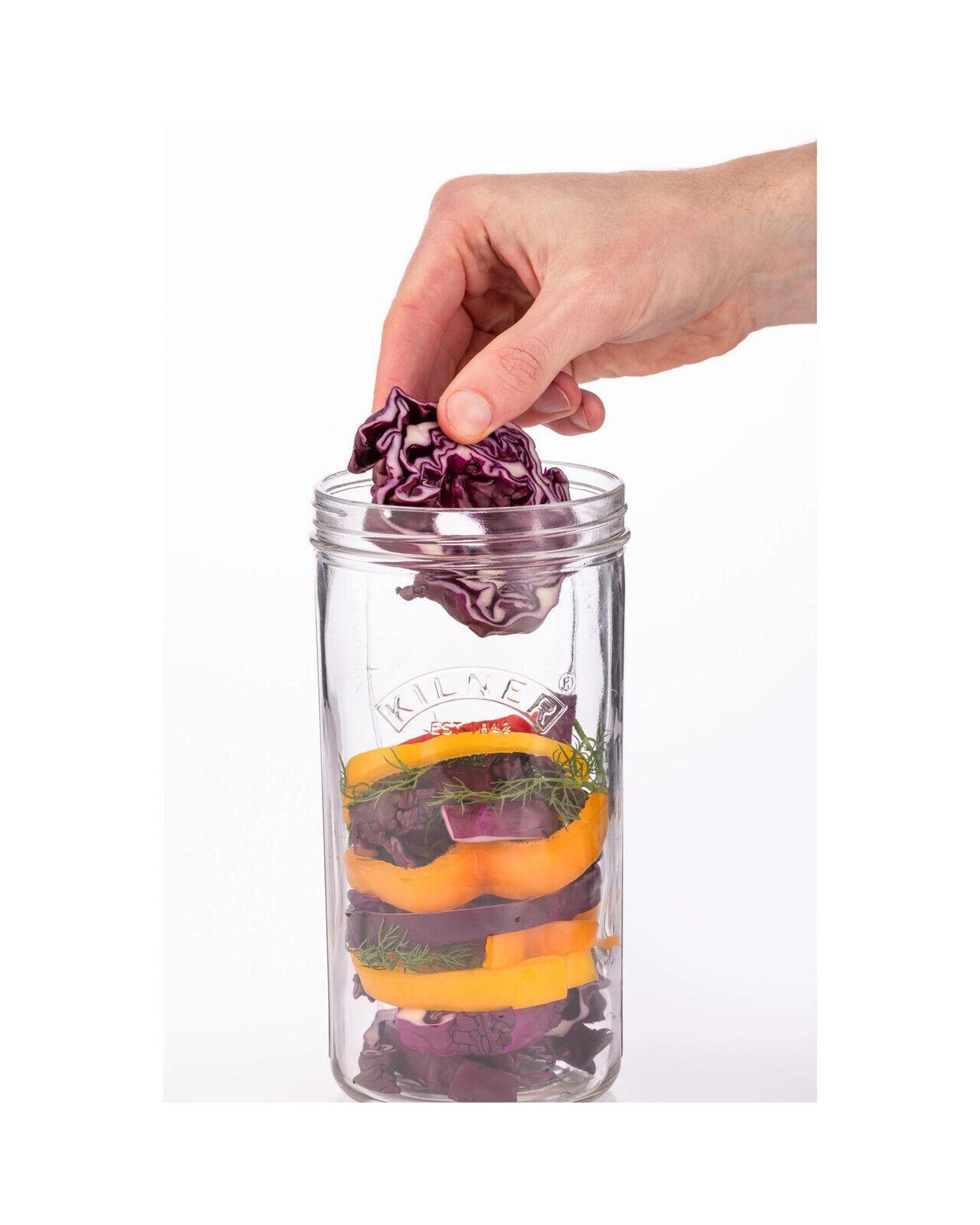 3 Kilner Glass Wide Mouth Fermentation Set  1L, 3 of 4