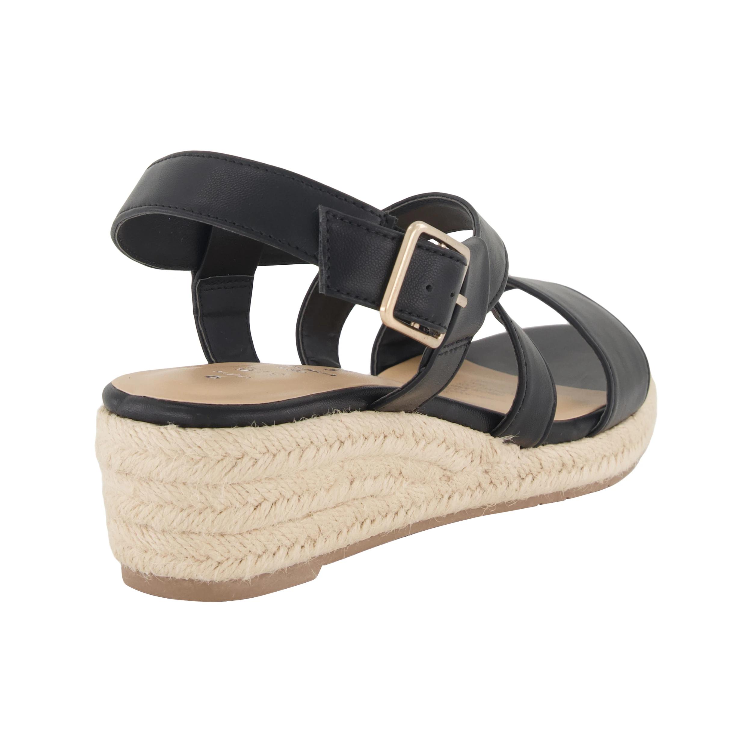 4 Low Espadrille Wedge Heels BLACK, 4 of 5