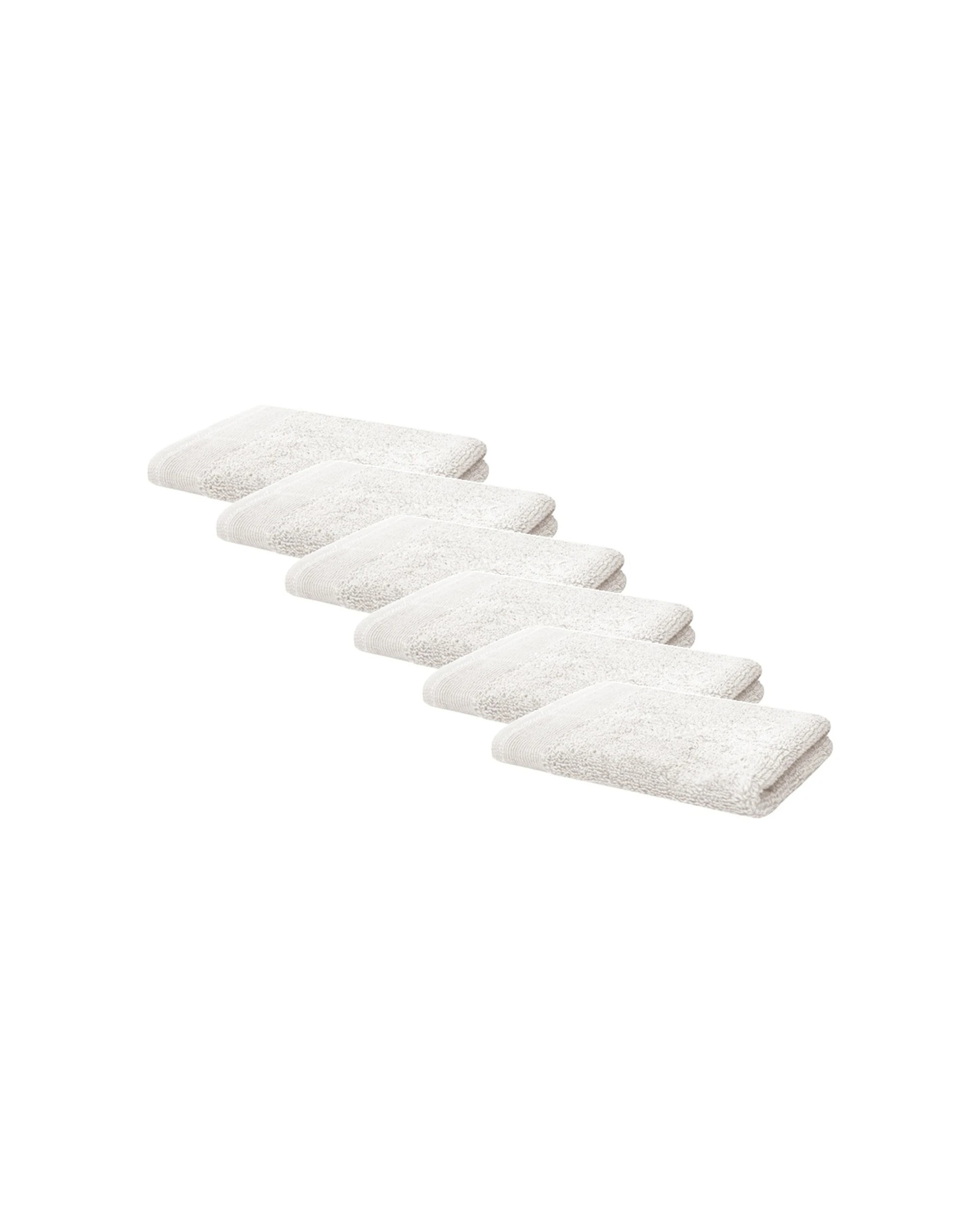 1 Bambury Elvire 600gsm Soft Absorbent Cotton Face Washer 6PK 33x33cm - Beige, 1 of 4