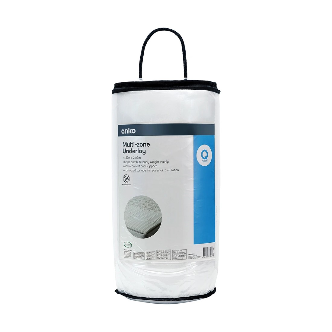 1 Multi-Zone Underlay - Queen Bed, White, 1 of 8