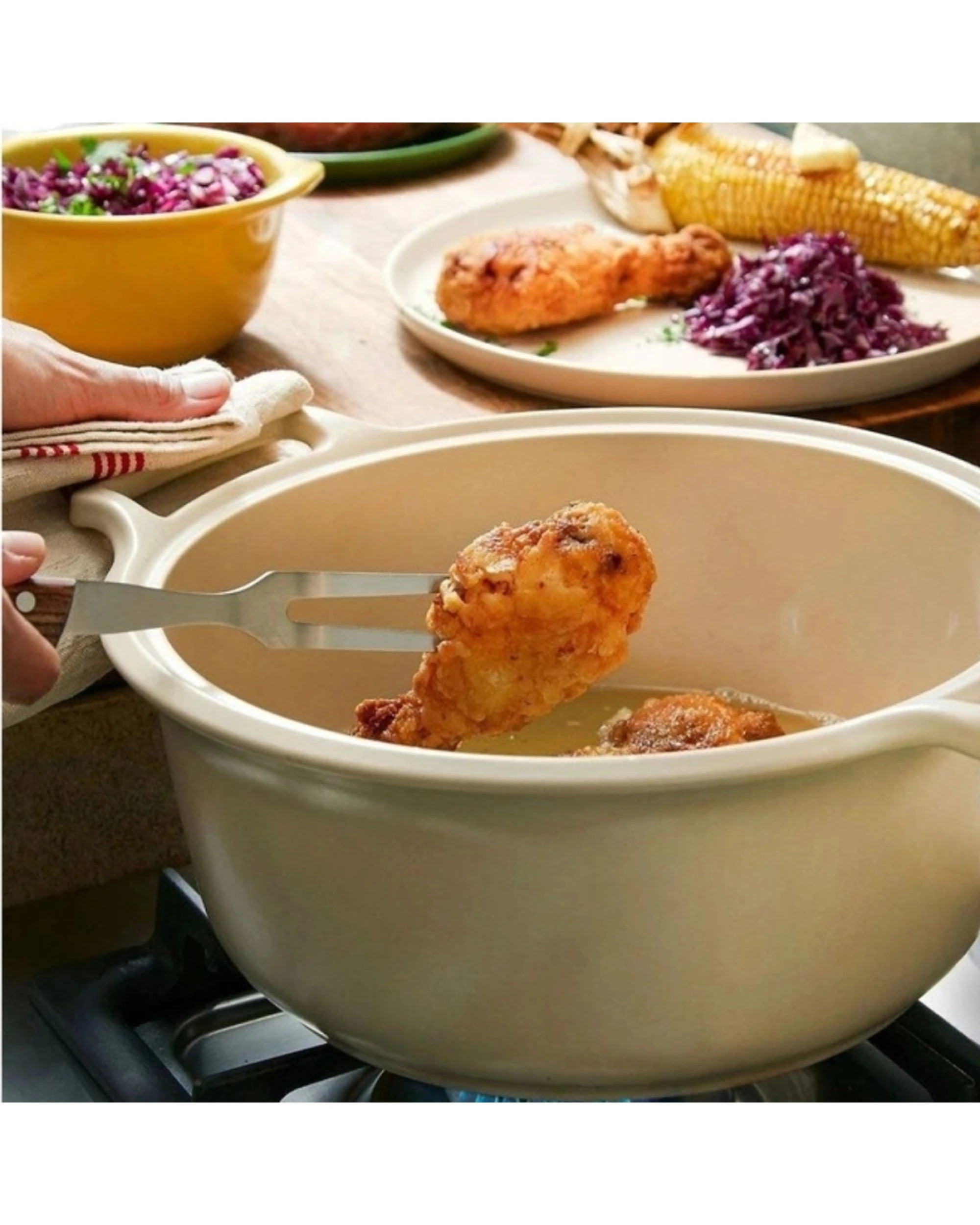 3 Emile Henry Sublime Round Casserole Dish Ceramic Cookware Oven Safe 5L Sienne - Brown, 3 of 3