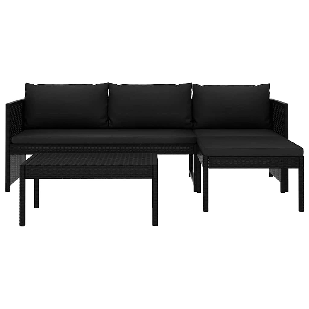 2 vidaXL Garden sofa Removable Covers - Black, 2 of 9