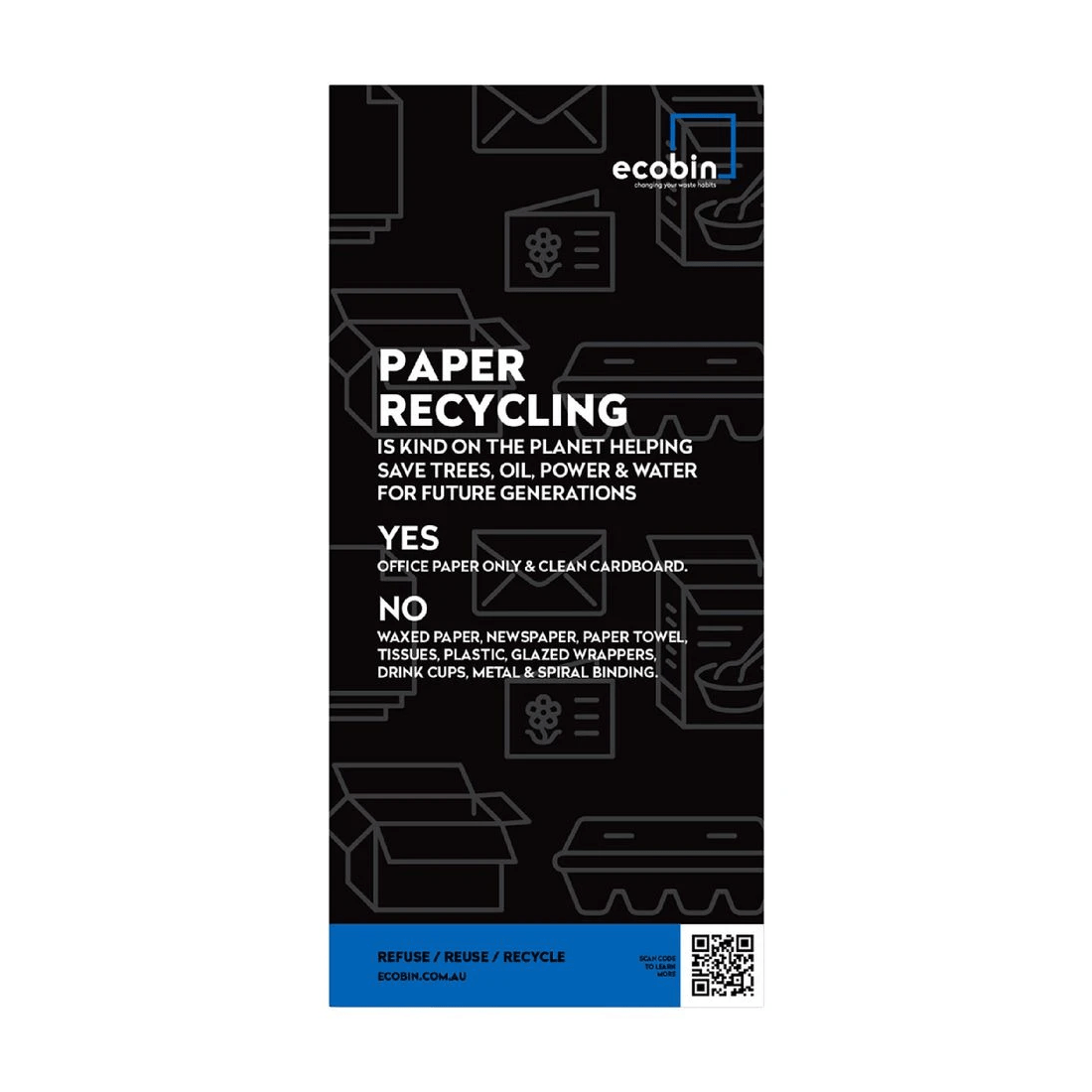 2 Eco Paper Waste Bin 60L Blue, 2 of 2