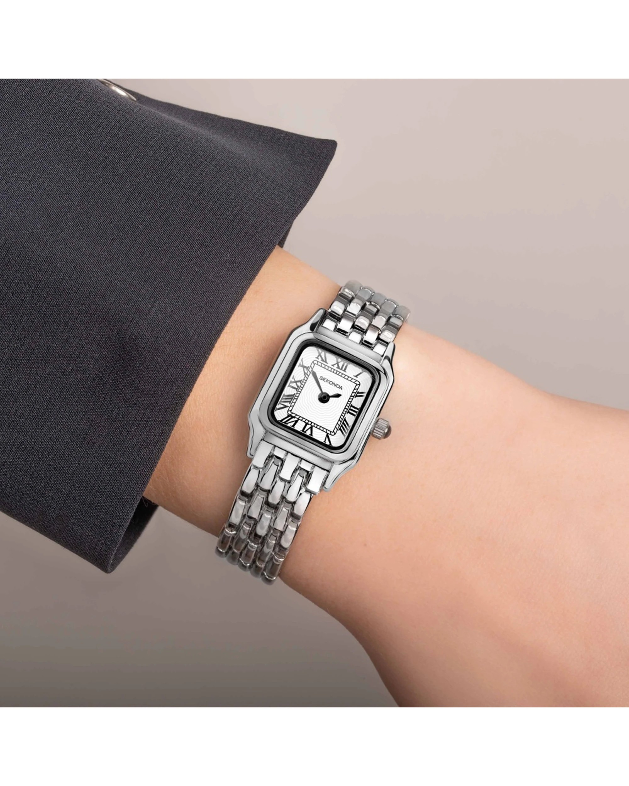 7 Sekonda Women's Monica Silver Watch Stainless Steel Band 20mm Case, 7 of 7